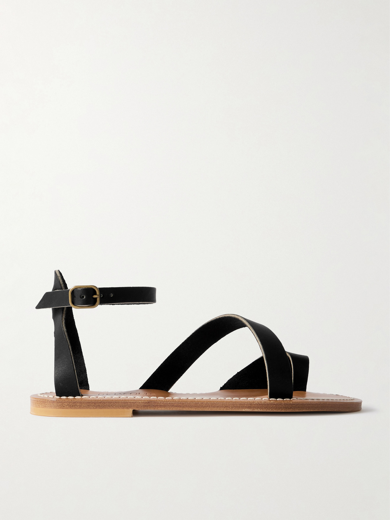 K Jacques St Tropez - Anaelle Leather Sandals - Black