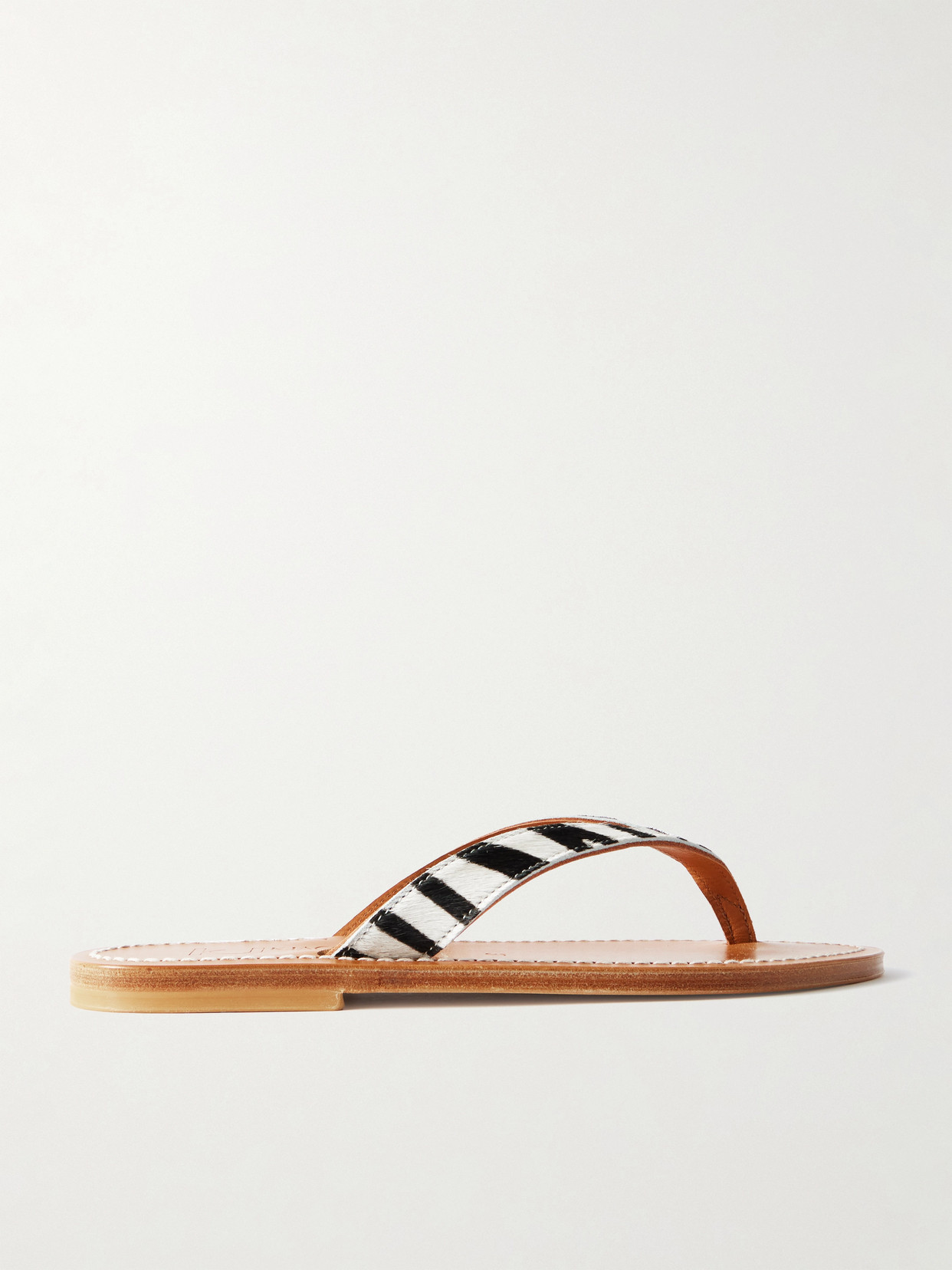 Kjacques Torino Zebra-print Goat Hair Sandals In Animal Print