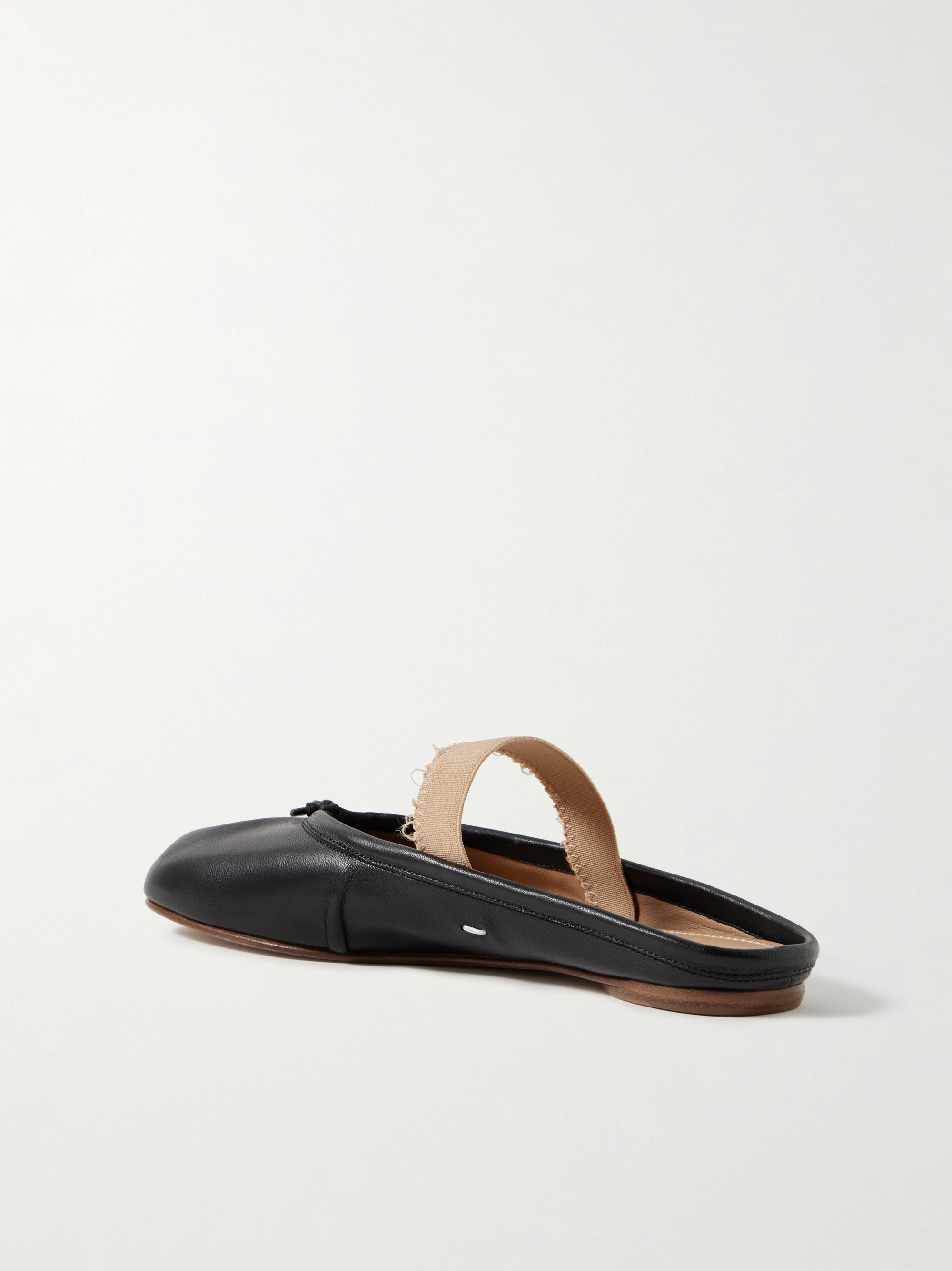 Maison Margiela Tabi frayed split-toe leather ballet flats