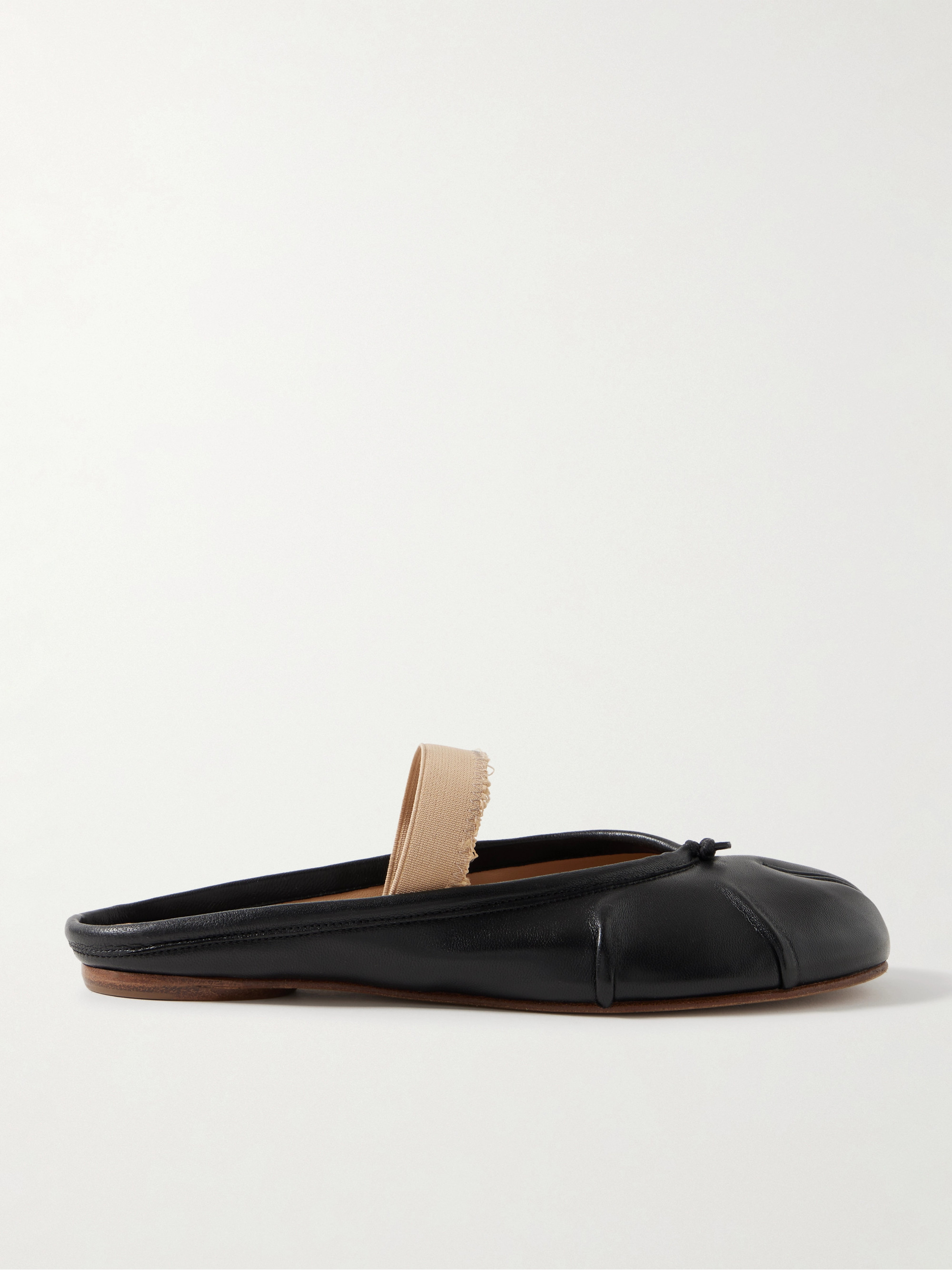 Maison Margiela Tabi frayed split-toe leather ballet flats
