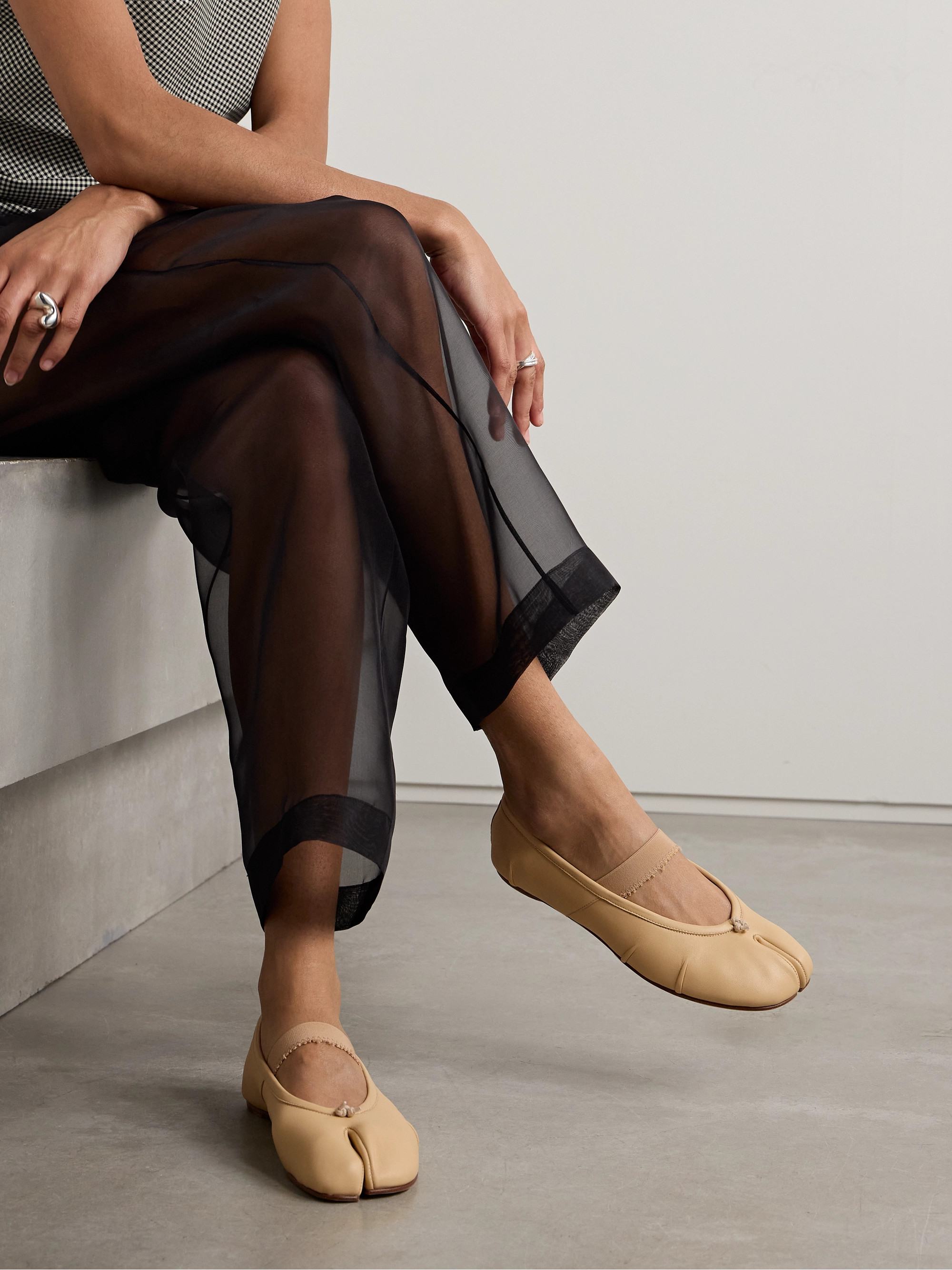 Maison Margiela - Tabi split-toe leather ballet flats | Plush