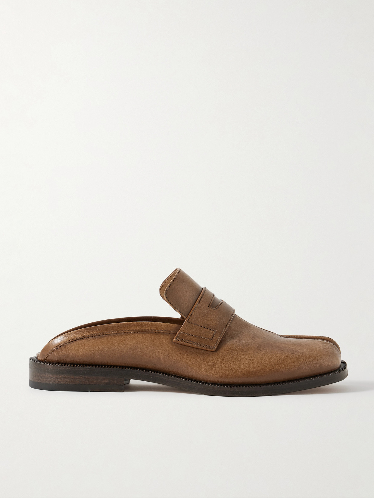 Maison Margiela Brown Tabi City Slip-on Loafers In Brown
