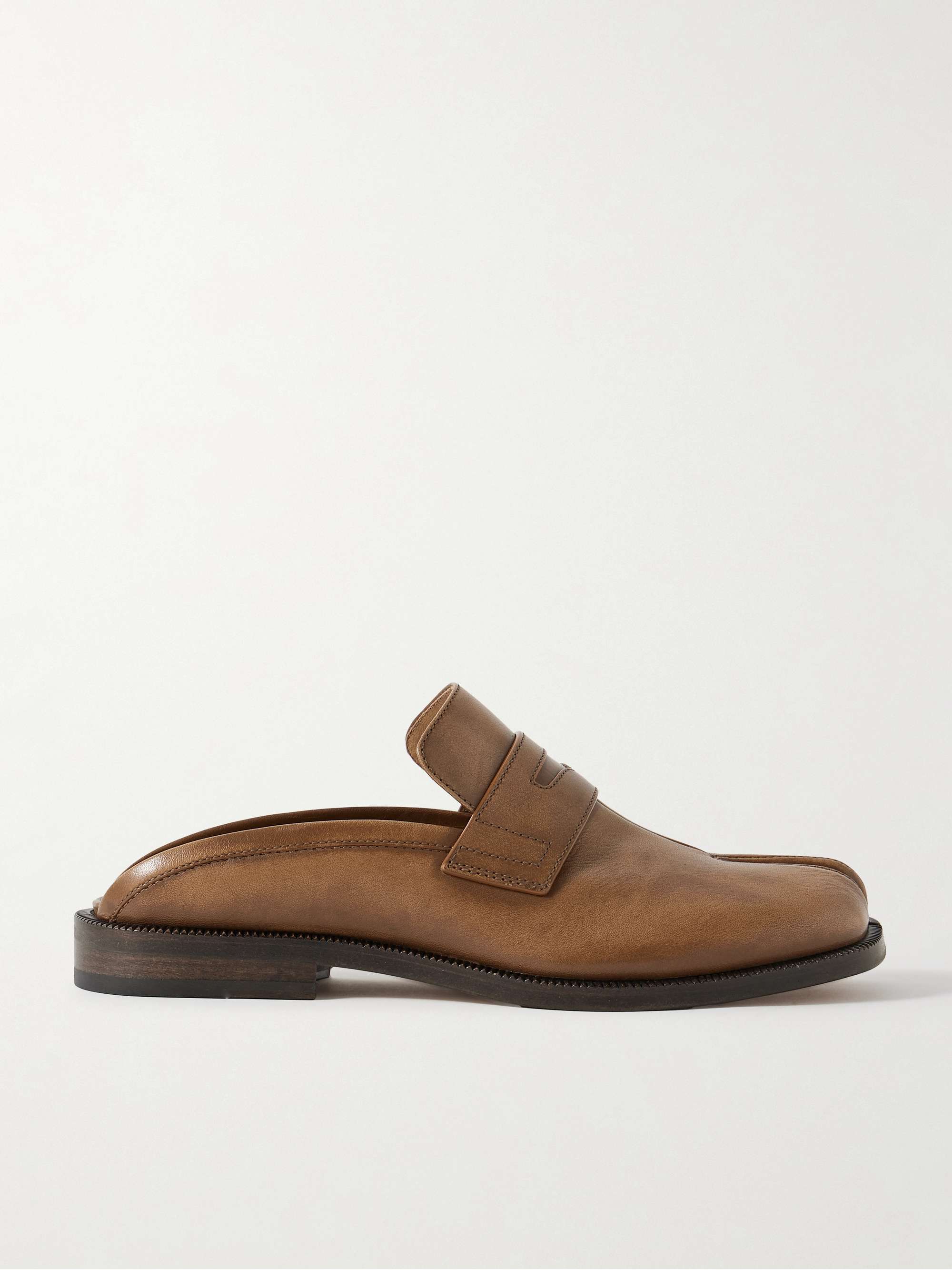 MAISON MARGIELA Tabi City leather split-toe loafers | NET-A