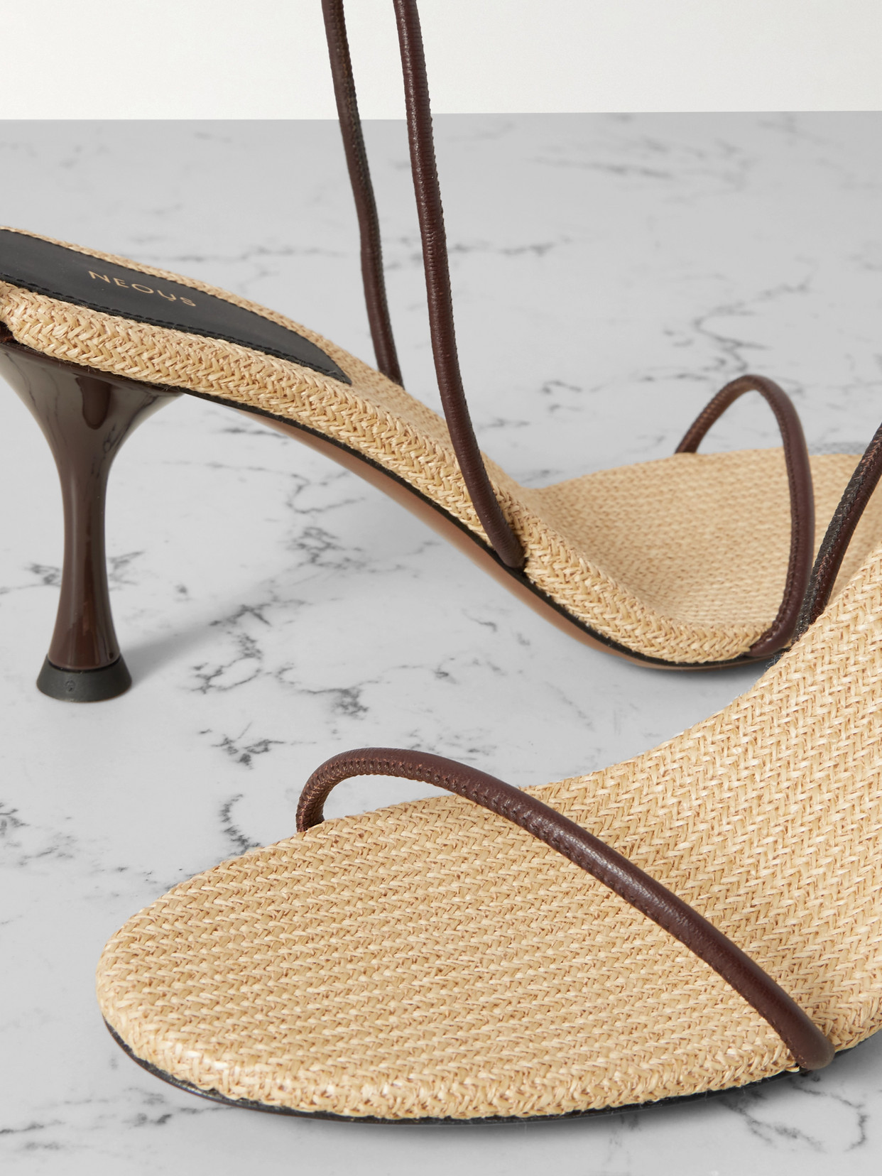 Neous Leather Nenque Sandals 80 In Black