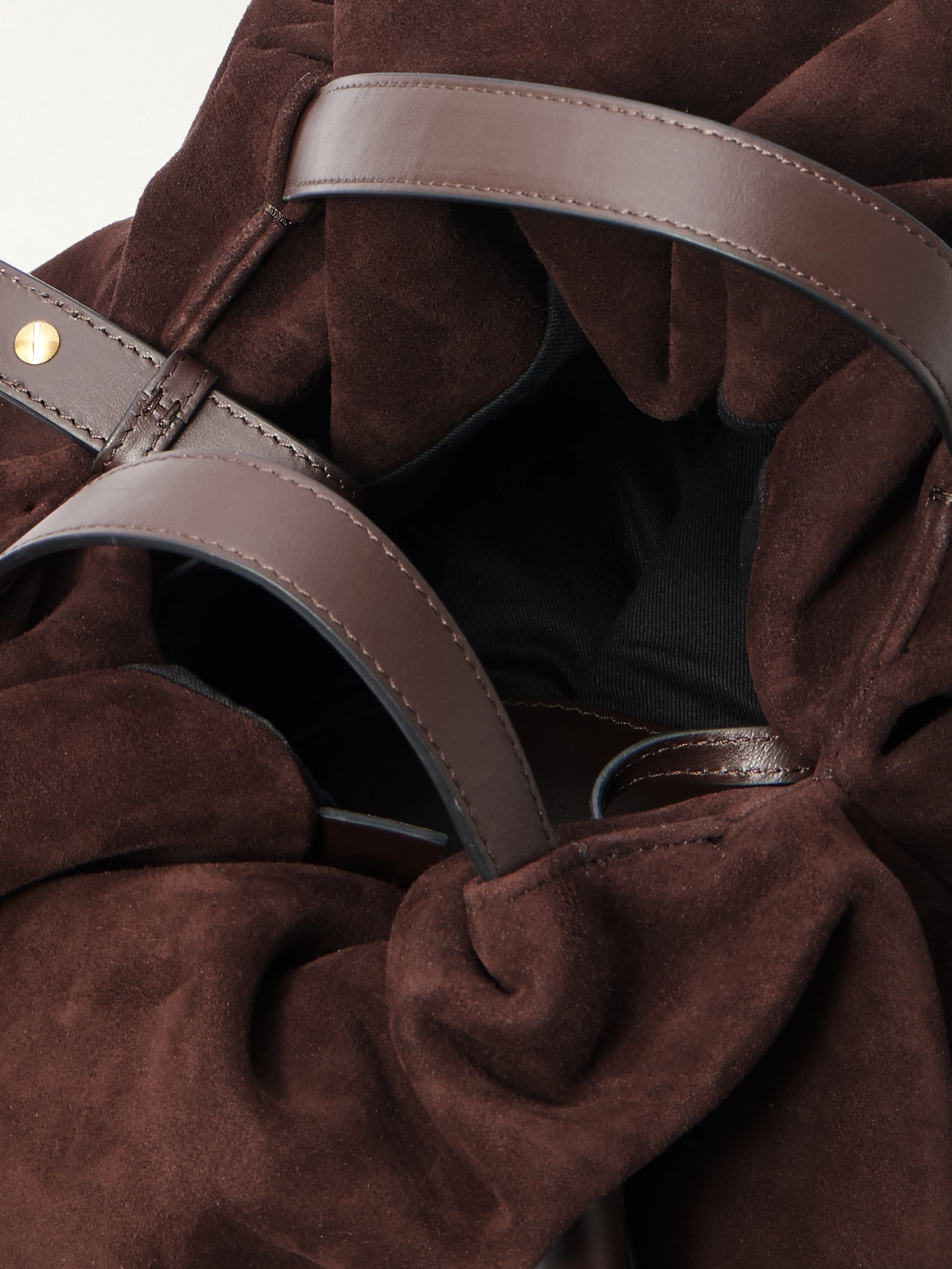 NEOUS TAURUS LEATHER-TRIMMED SUEDE TOTE BAG