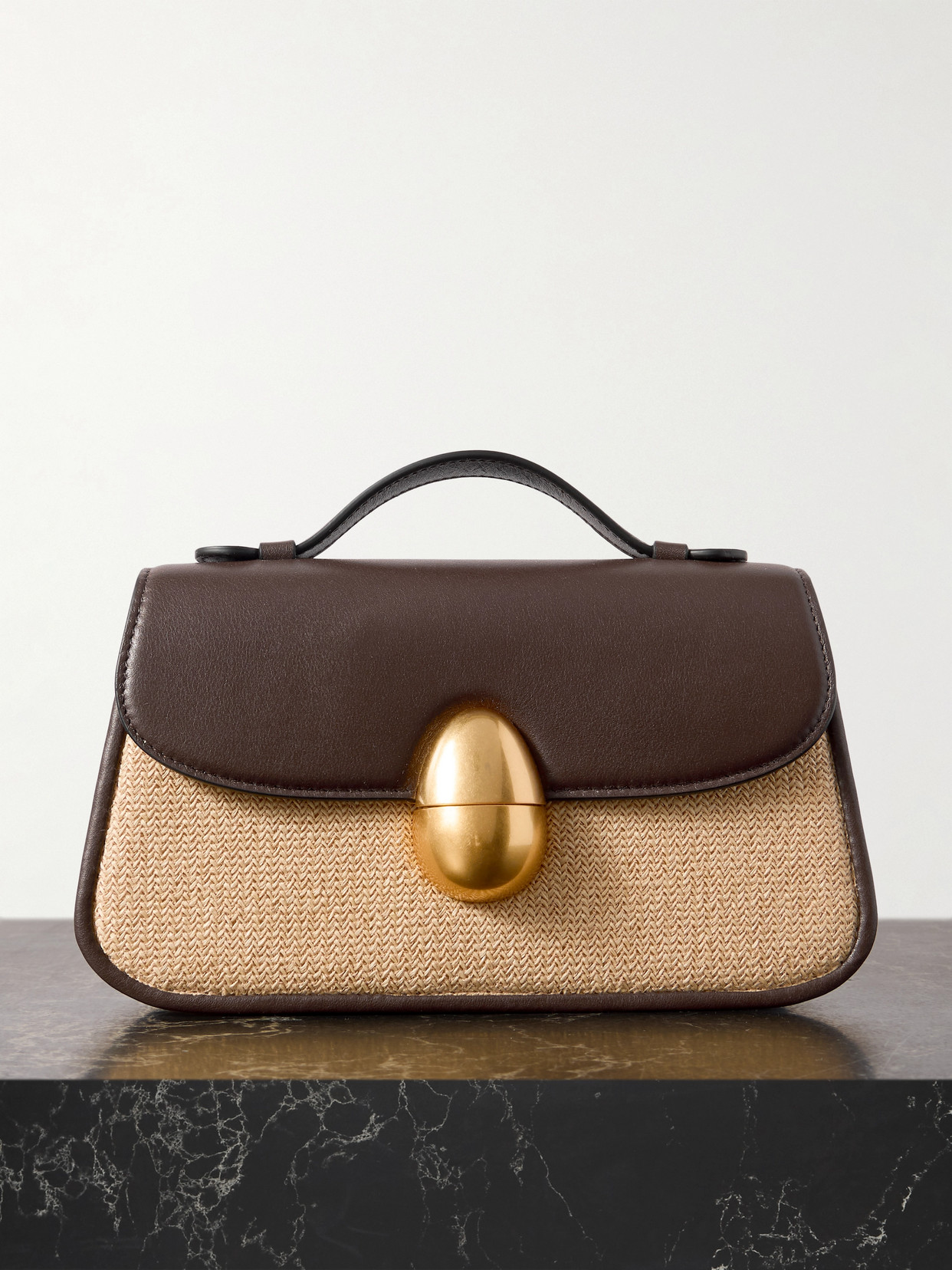 Neous Phoenix Leather And Raffia Tote