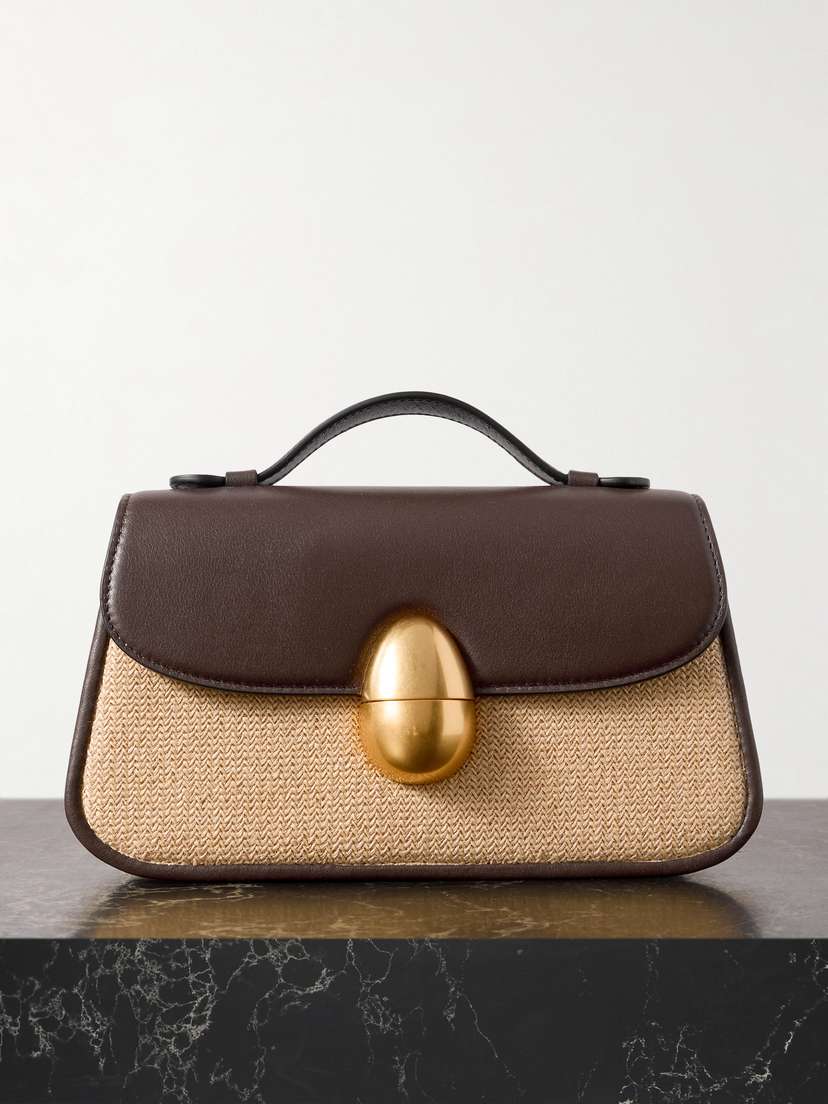 NEOUS Phoenix Leather And Raffia Tote