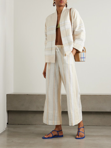 Lemlem Terara striped cotton-blend jacket