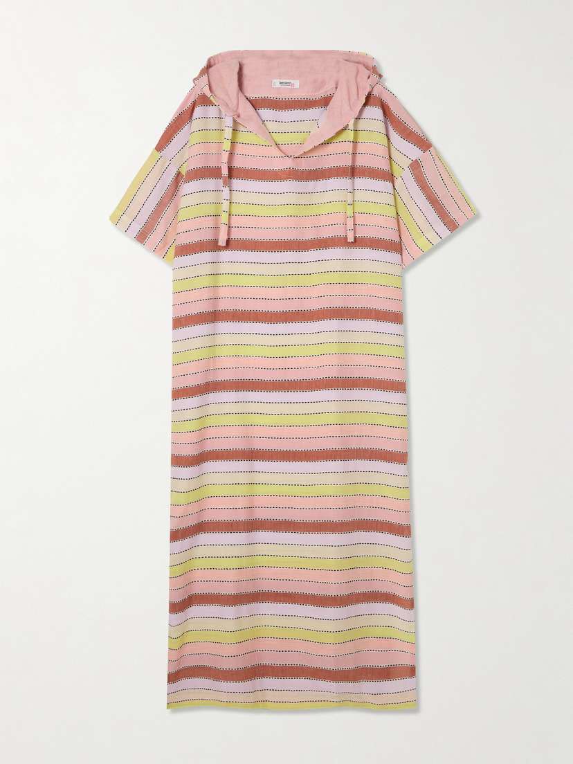Lemlem Beritu Hooded Striped Cotton-blend Coverup