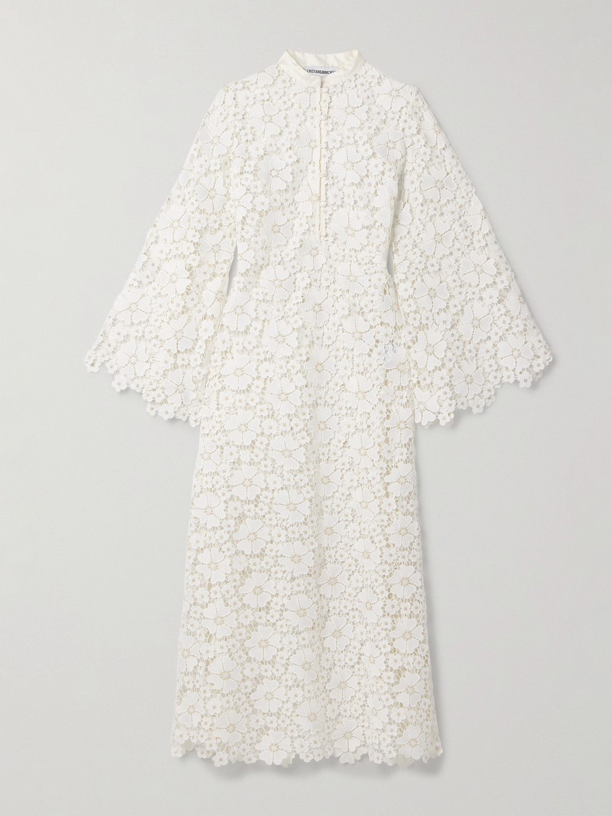 Cristiano Marcheli Jane Silk-trimmed Guipure Lace Kaftan