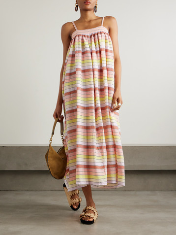 Lemlem Eda striped cotton-blend maxi dress