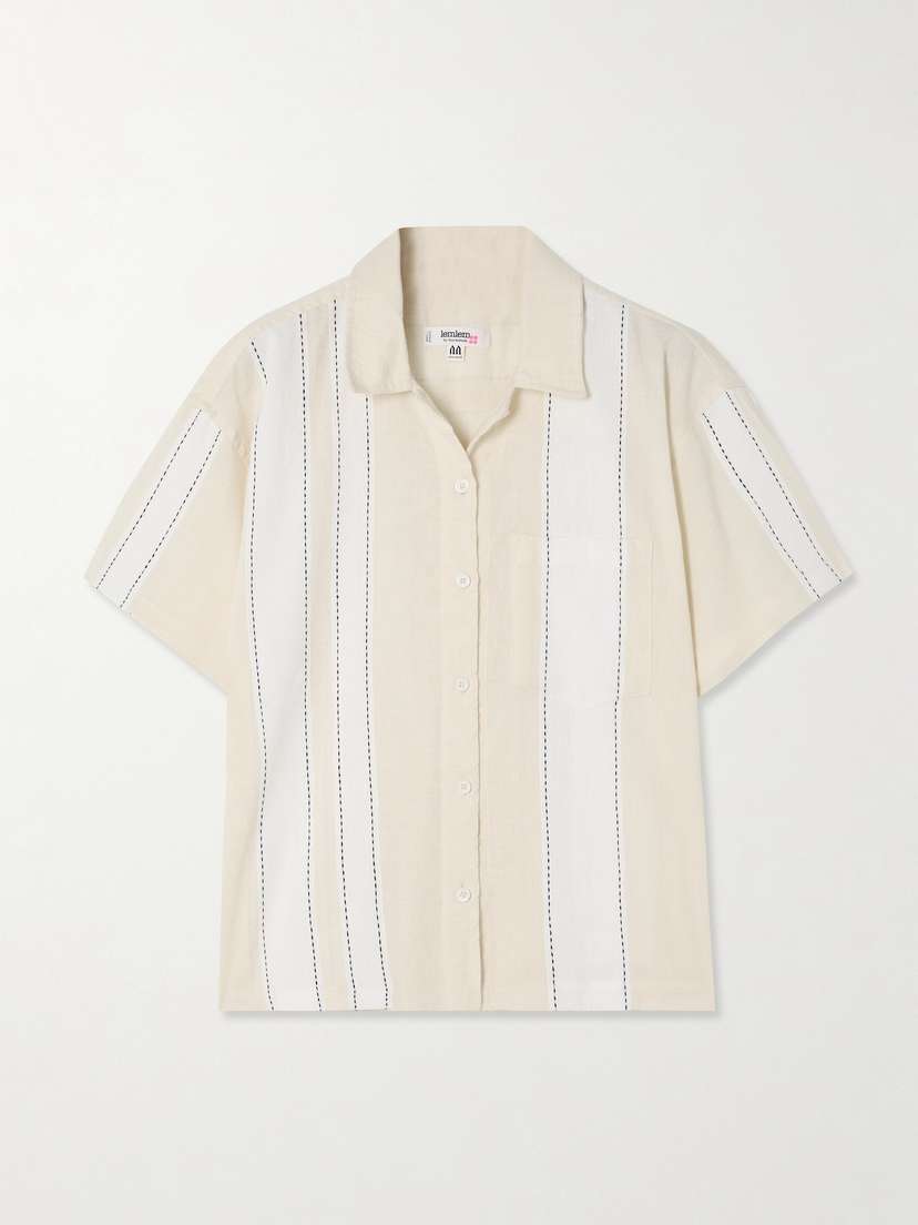 Lemlem Tuuli Cabana Striped Cotton-blend Shirt
