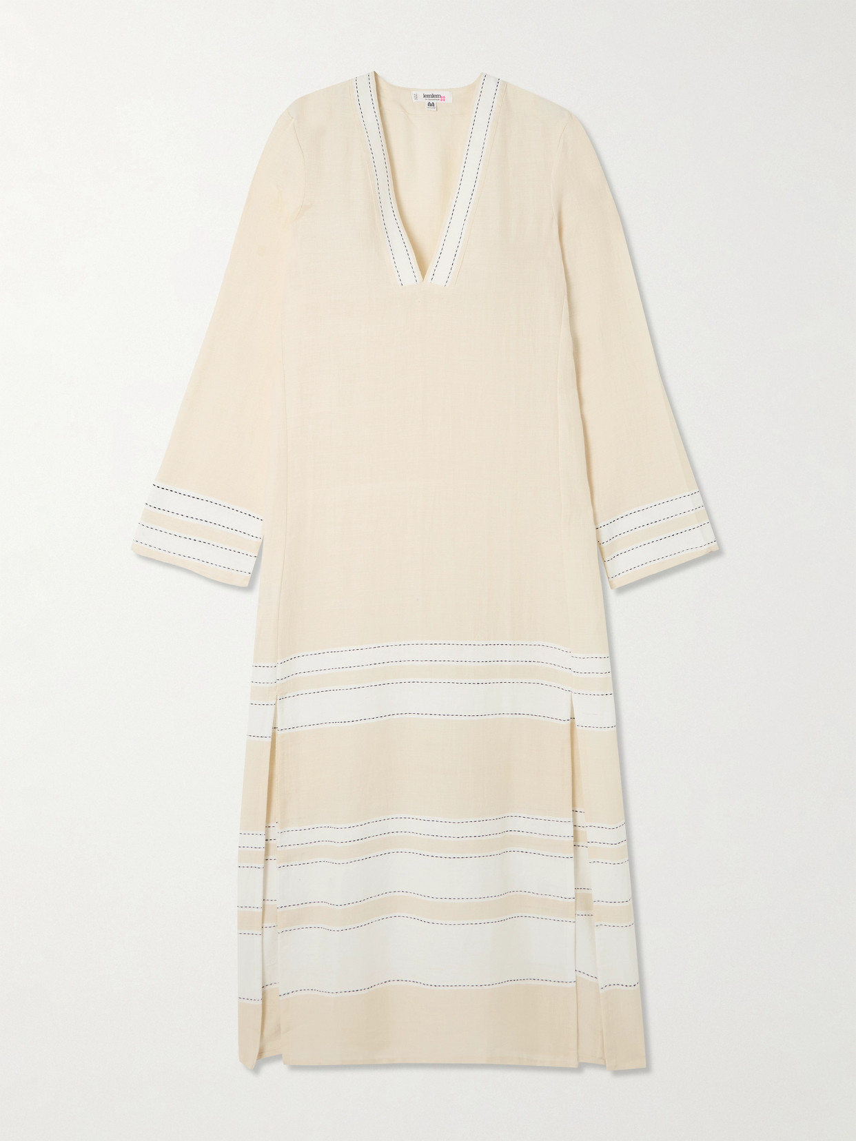 Lemlem Theodora Striped Cotton-blend Coverup In Cream