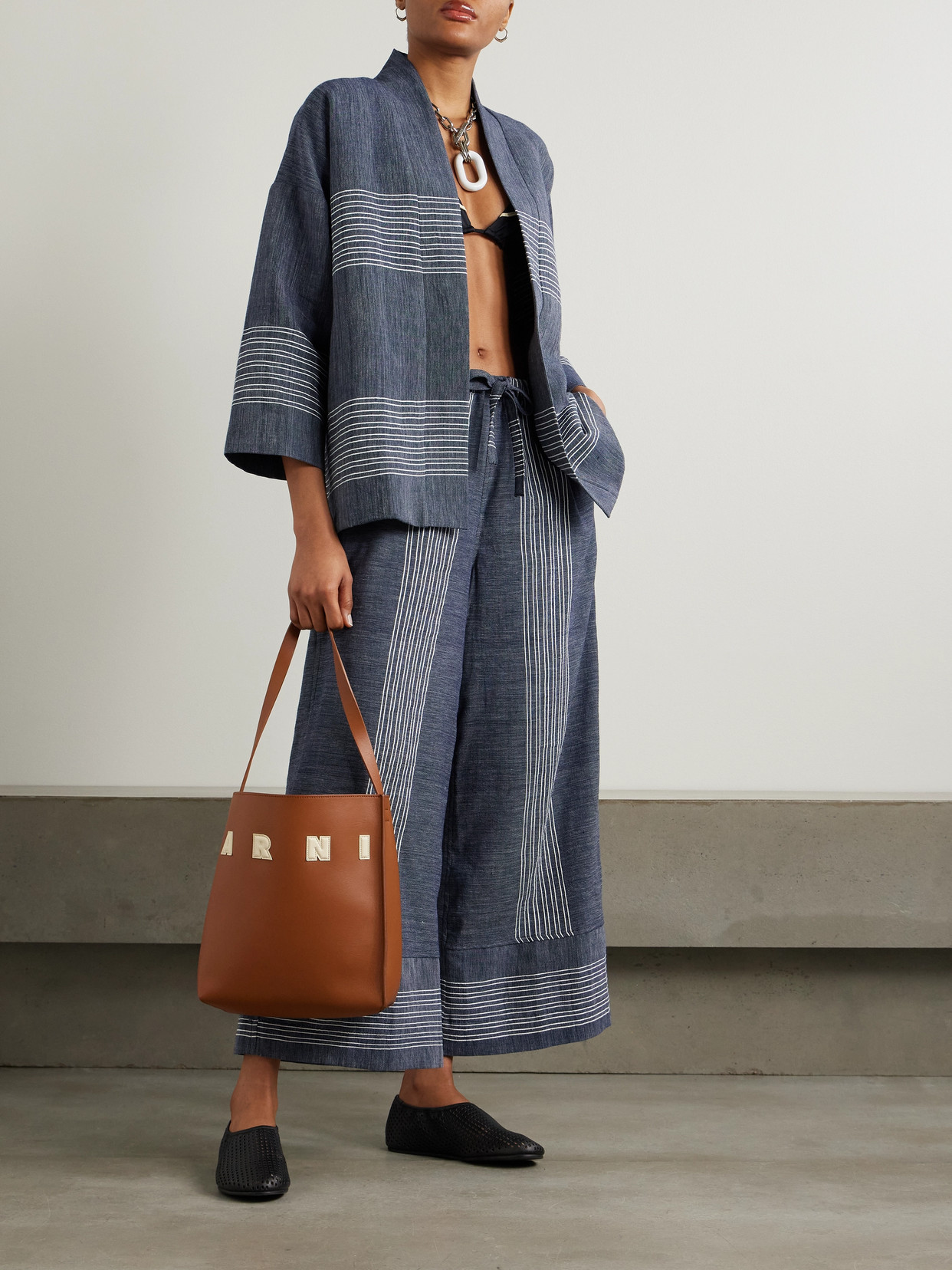 Terara Striped Cotton Jacket