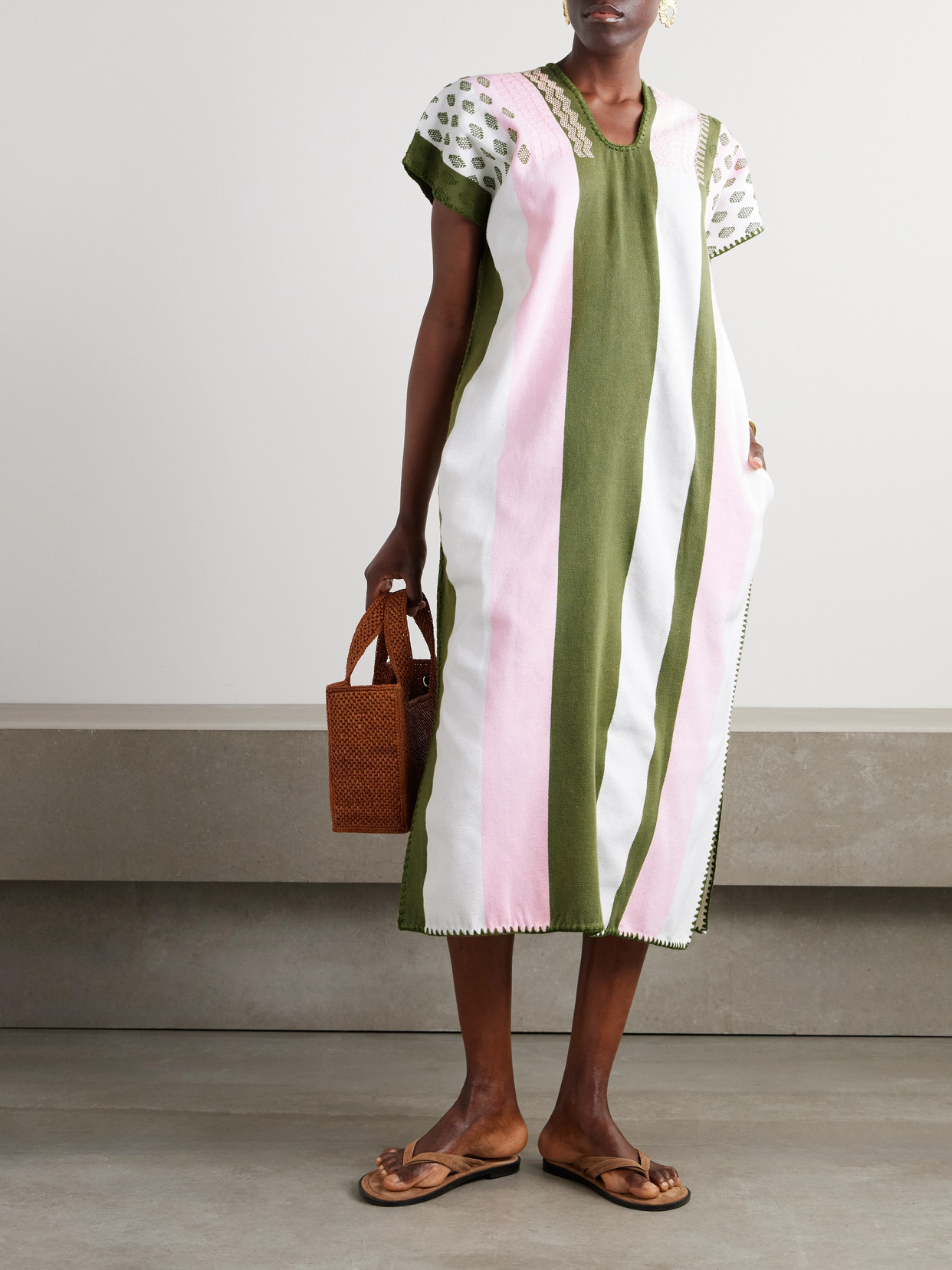 Pippa Holt Embroidered Cotton Huipil In Multi