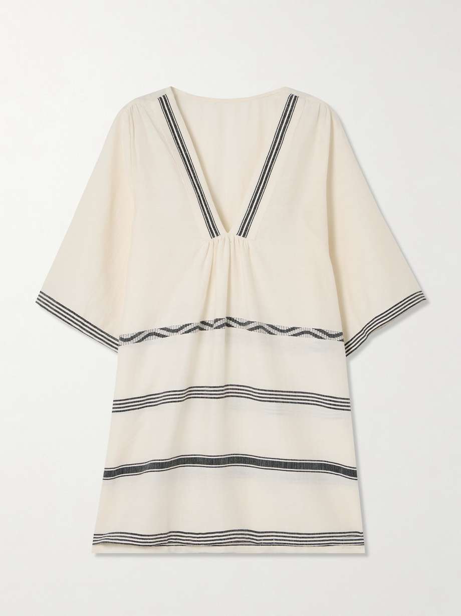 belkis striped cotton kaftan