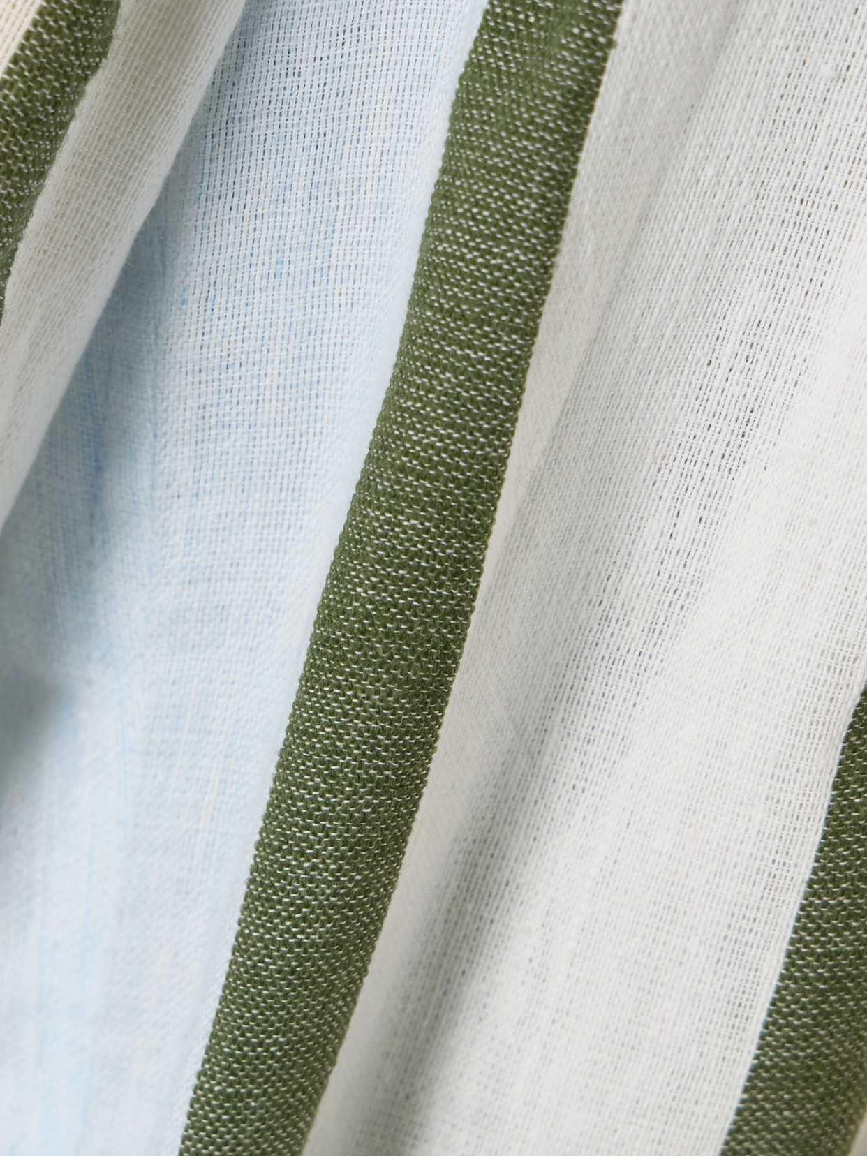 Lemlem Desta Striped Cotton-blend Wide-leg Pants In Green