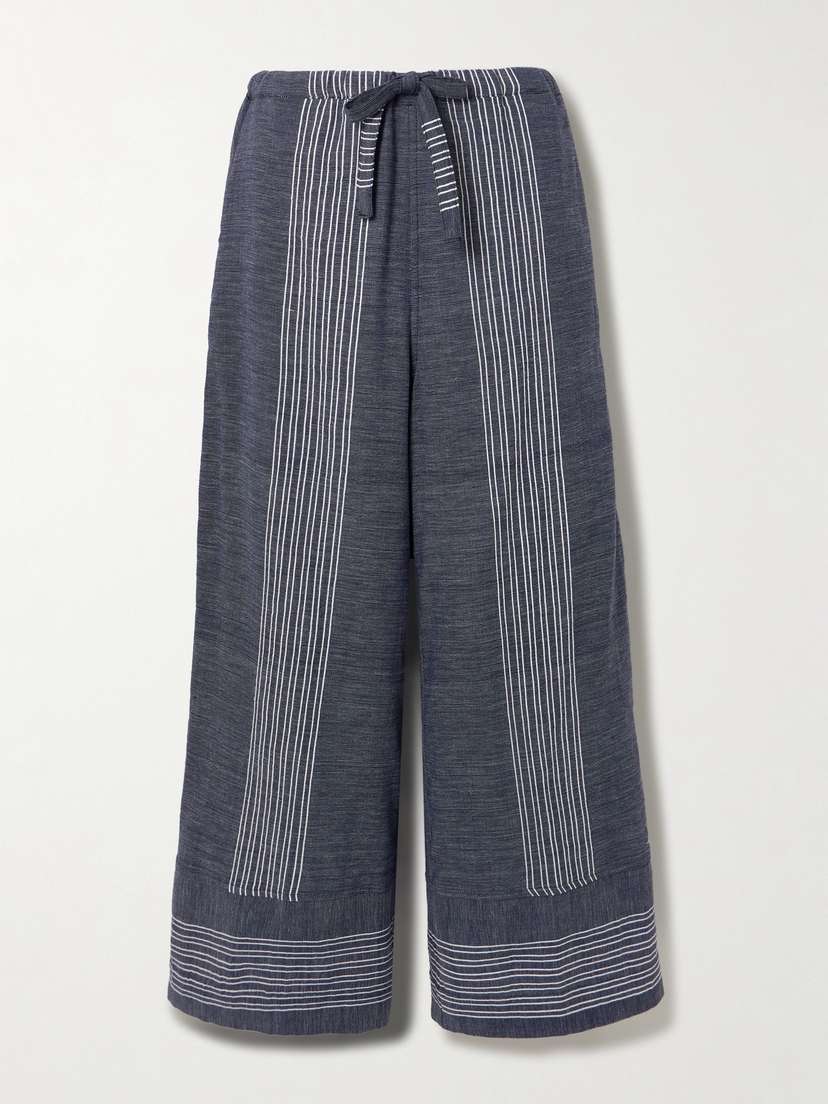 Lemlem Desta Striped Cotton Wide-leg Pants
