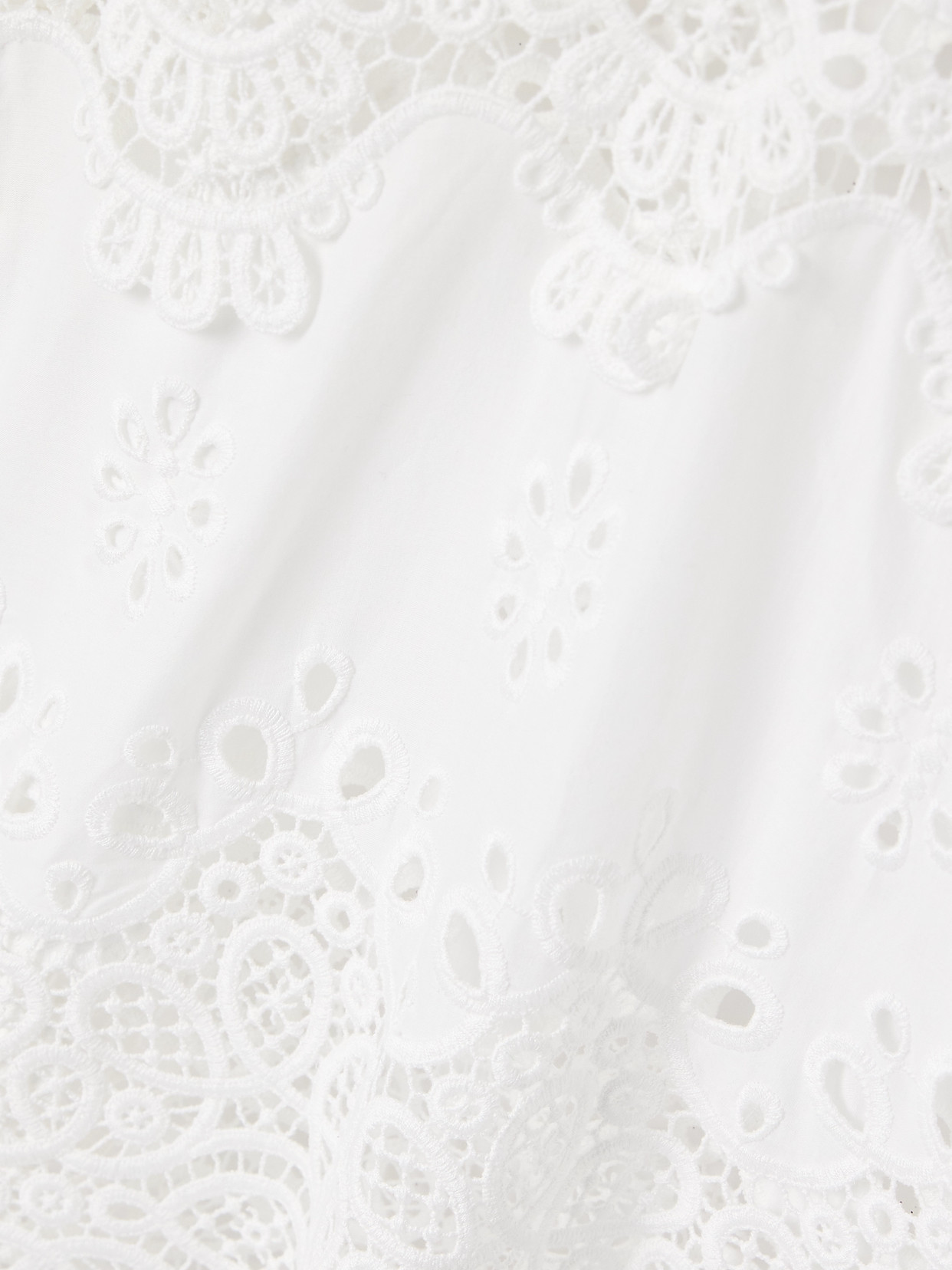 CRISTIANO MARCHELI MARIA SILK-TRIMMED GUIPURE LACE AND COTTON KAFTAN