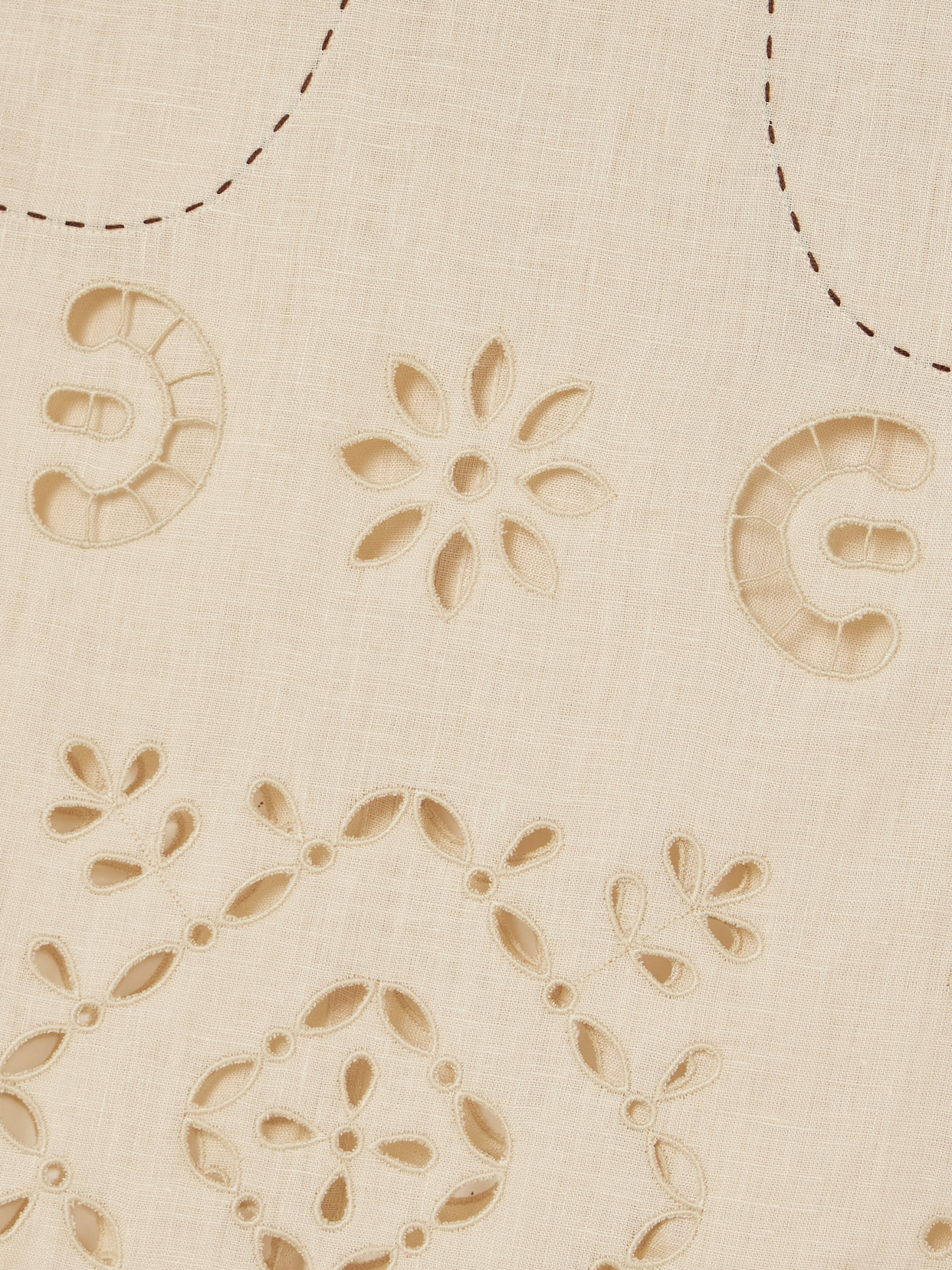 VITA KIN ORLANDO SCALLOPED BRODERIE ANGLAISE LINEN MAXI SKIRT