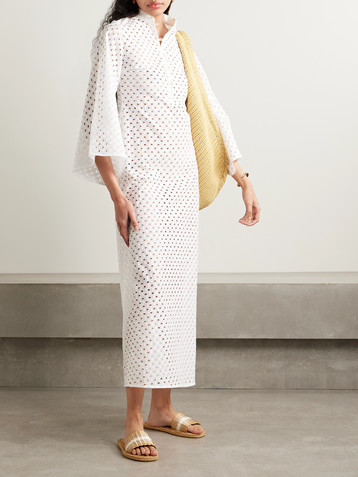 CRISTIANO MARCHELI Jane broderie anglaise cotton midi dress