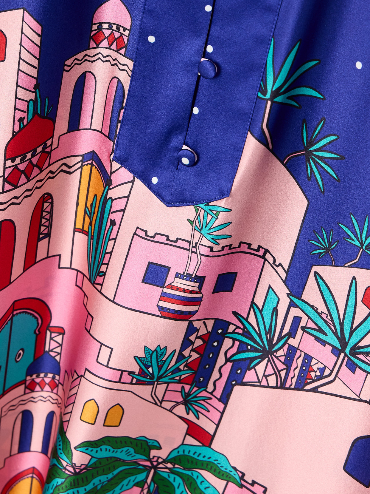 Cristiano Marcheli Fiorenza Printed Silk-blend Satin Kaftan