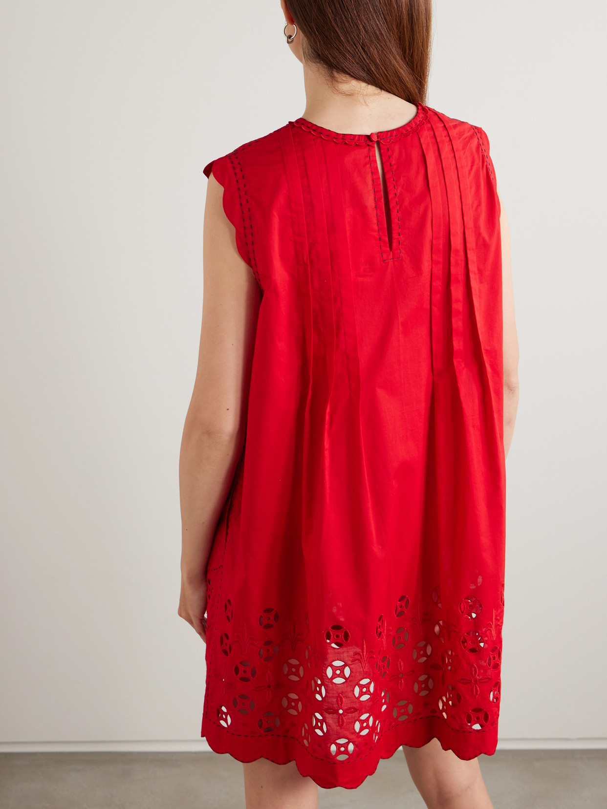 Vita Kin Brooklyn Scalloped Broderie Anglaise Cotton-batiste Mini Dress