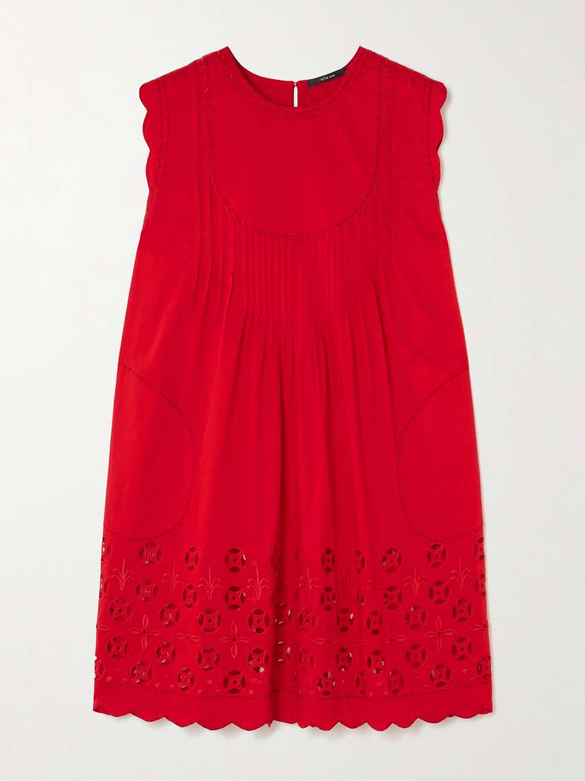 Vita Kin Brooklyn Scalloped Broderie Anglaise Cotton-batiste Mini Dress