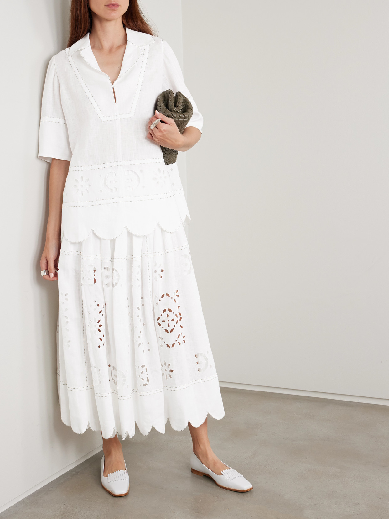 Vita Kin Emma Broderie Anglaise Linen Blouse