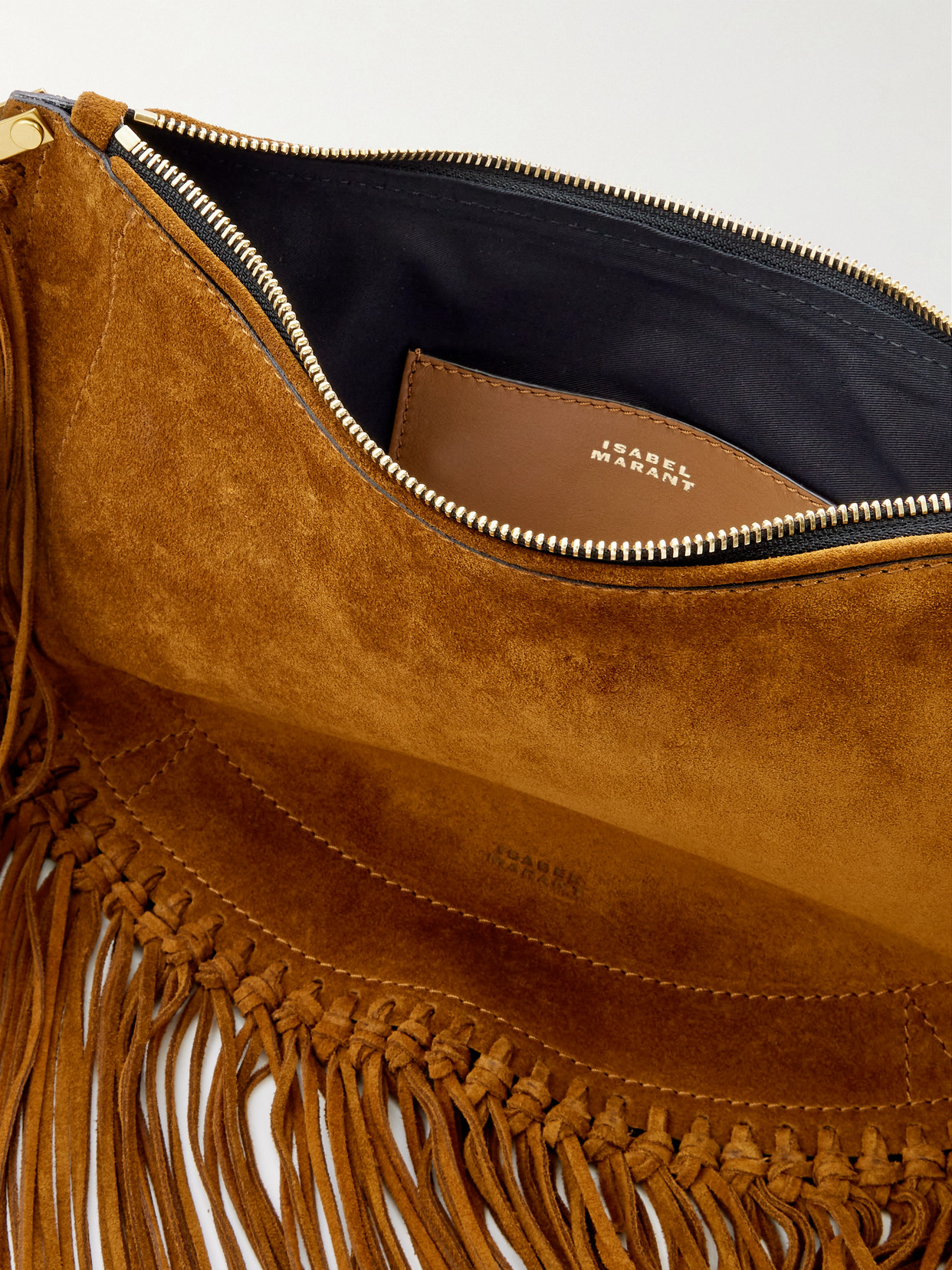 Isabel Marant Oskan Fringed Suede Shoulder Bag