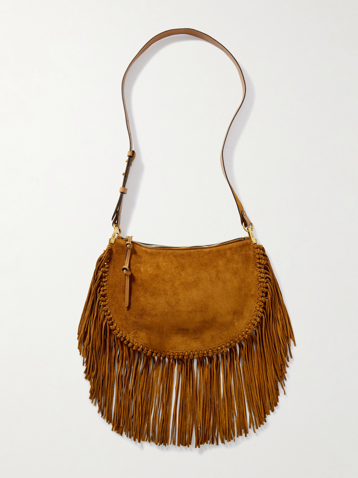 Isabel Marant Oskan Fringed Suede Shoulder Bag