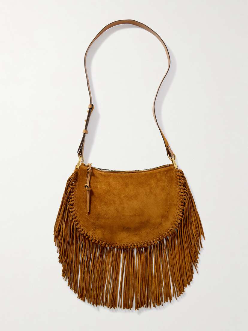 Isabel Marant Oskan Fringed Suede Shoulder Bag