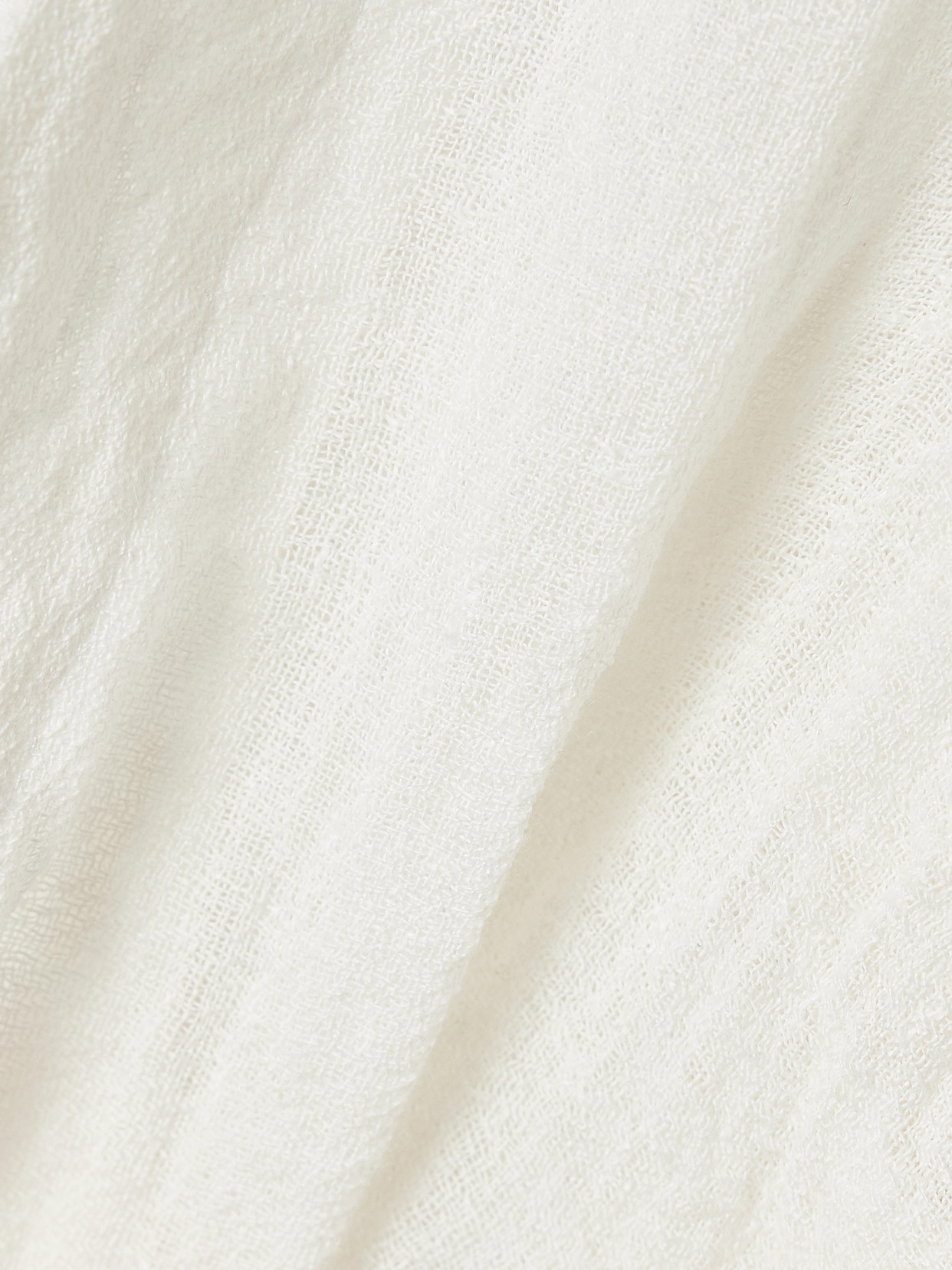 Lisa Marie Fernandez Cropped Tie-front Linen-blend Gauze Top In White