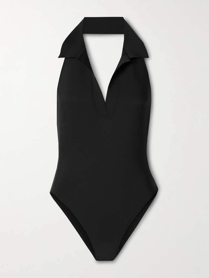 Lisa Marie Fernandez Polo Neoprene Halterneck Swimsuit
