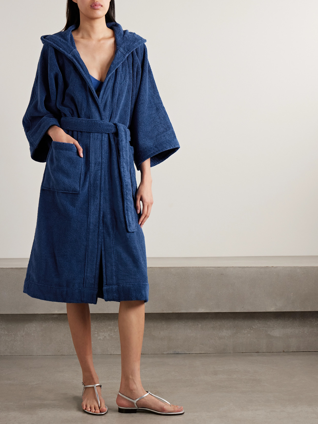 Lisa Marie Fernandez Belted Hooded Cotton-terry Robe