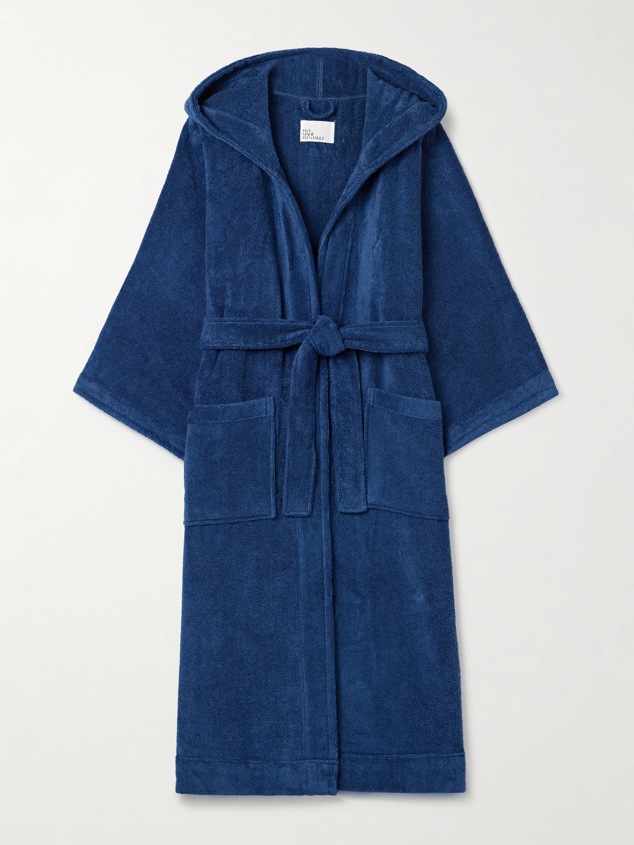 Lisa Marie Fernandez Belted Hooded Cotton-terry Robe