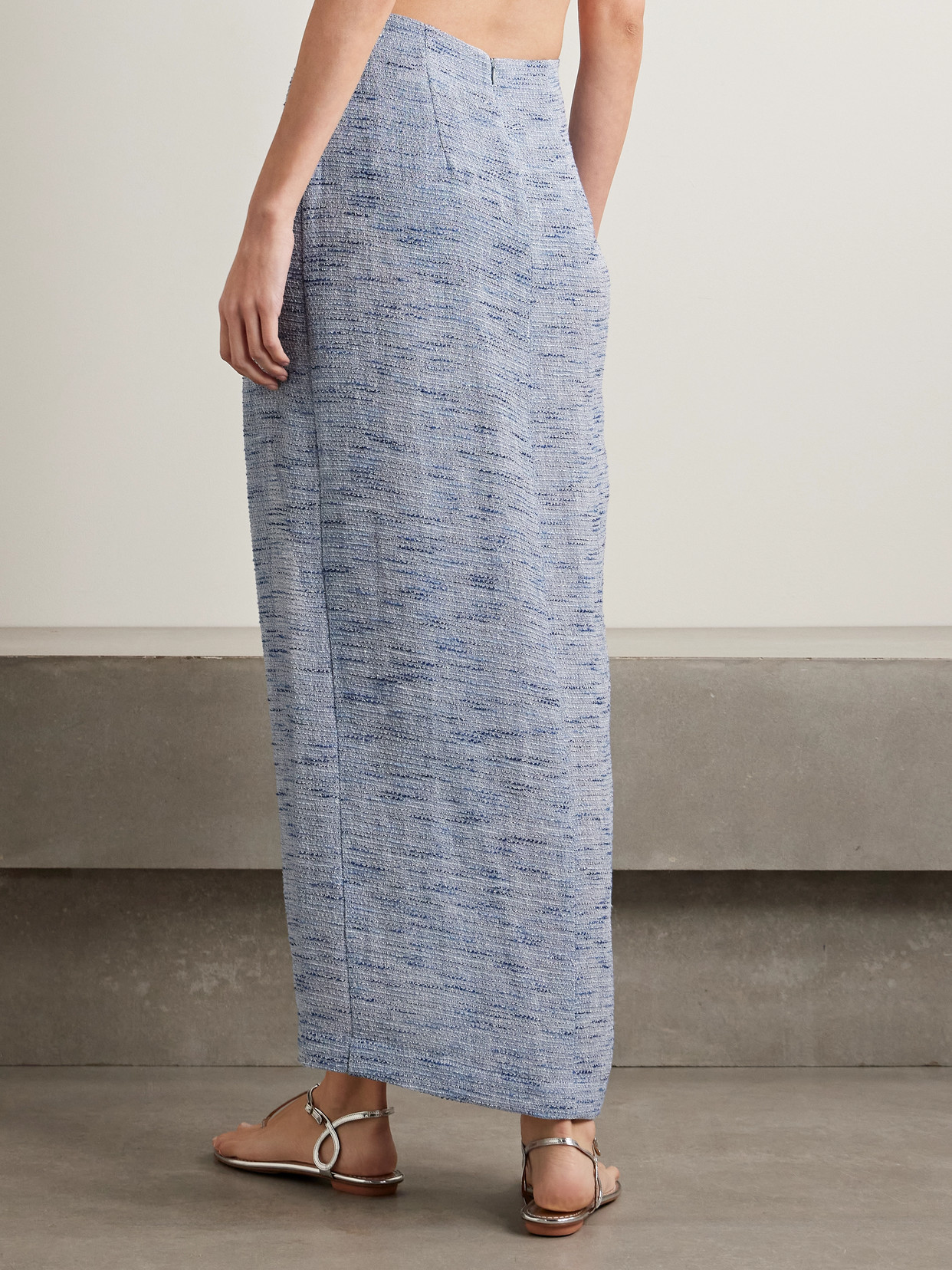 Lisa Marie Fernandez Pleated Striped Linen-blend Gauze Pareo
