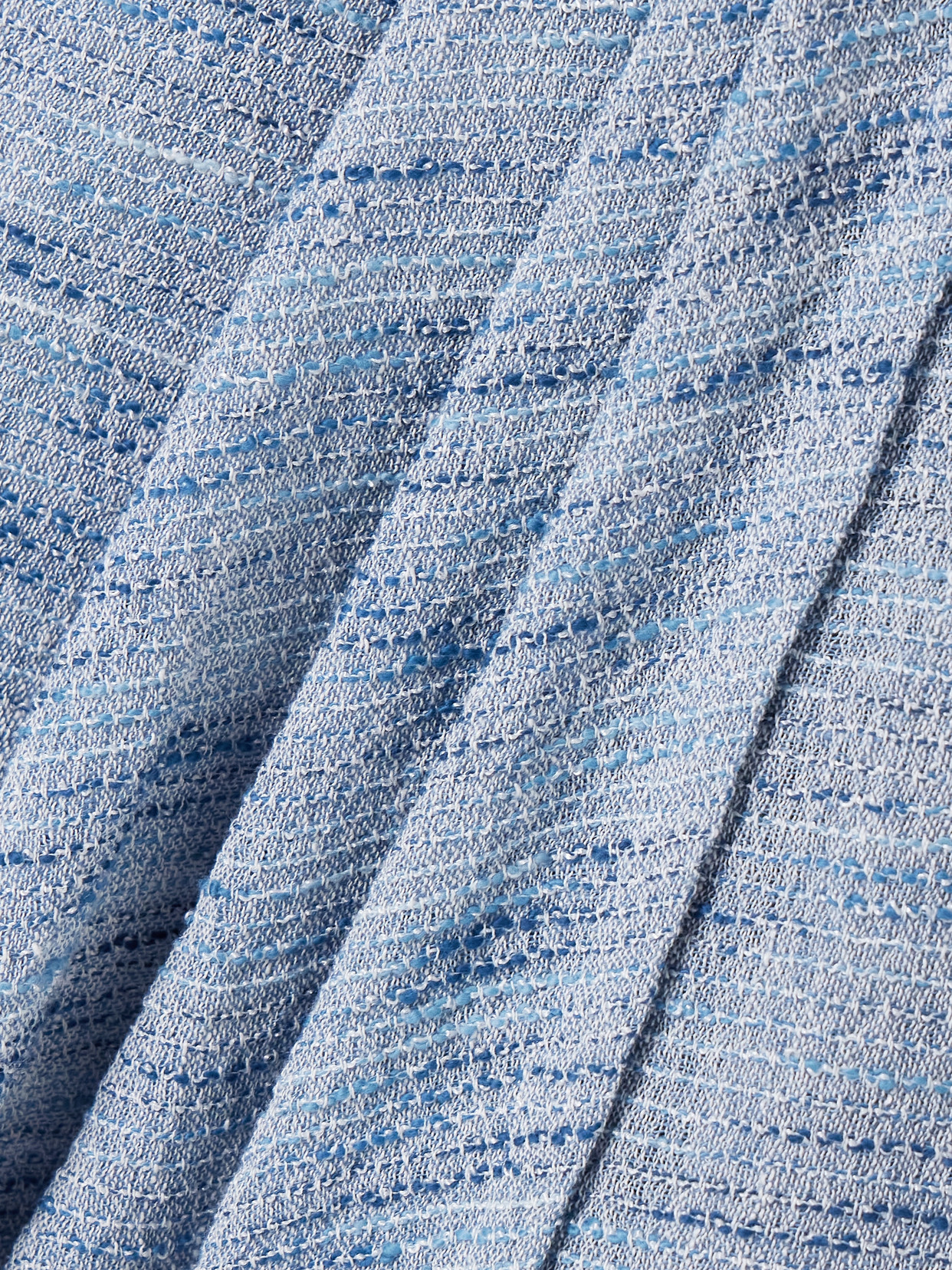 Lisa Marie Fernandez Pleated Striped Linen-blend Gauze Pareo