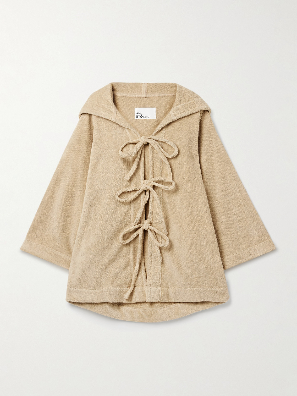 Lisa Marie Fernandez Hooded Cotton-terry Coverup In White