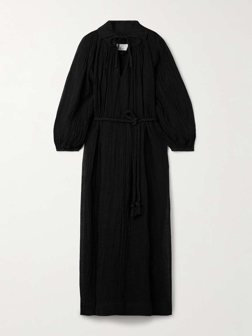 Lisa Marie Fernandez Poet Linen-blend Gauze Midi Dress