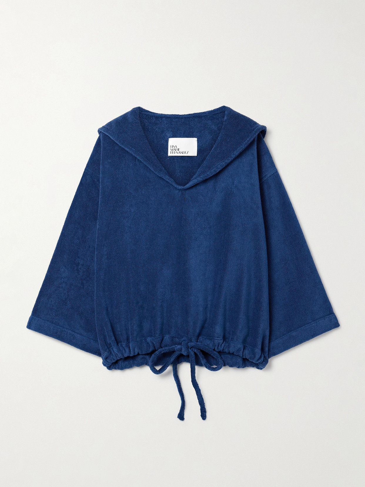 Lisa Marie Fernandez Sailor Cotton-terry Top In Blue