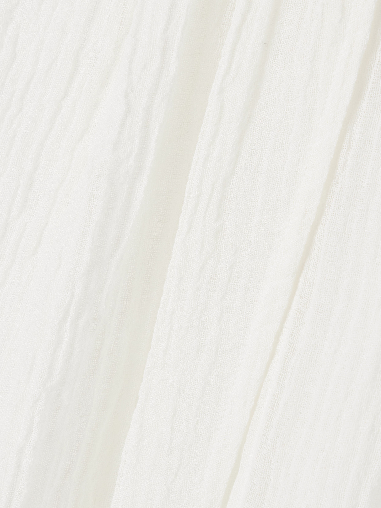 Lisa Marie Fernandez Pleated Crinkled Linen-blend Gauze Pareo