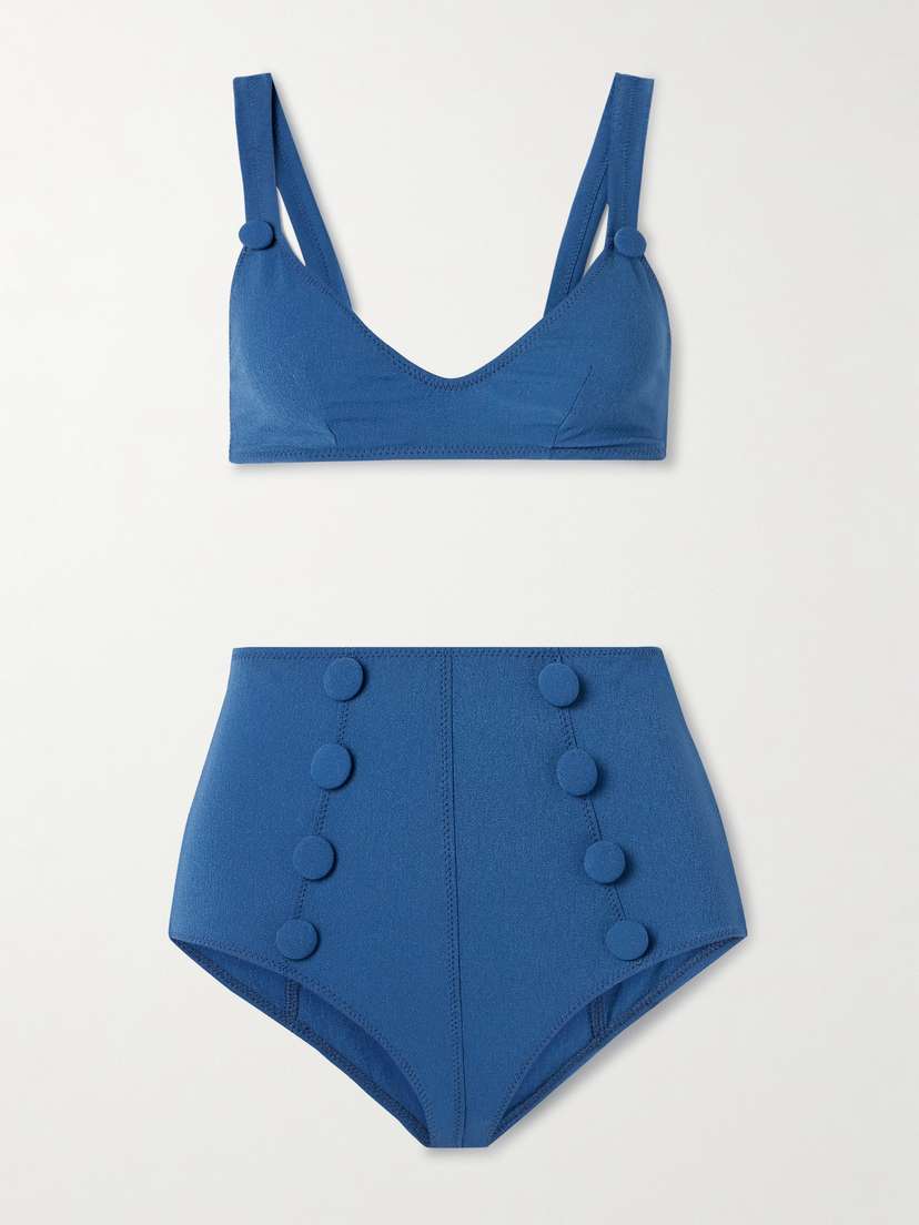 Magdalena Button-embellished Crepe Bikini | Image | 0