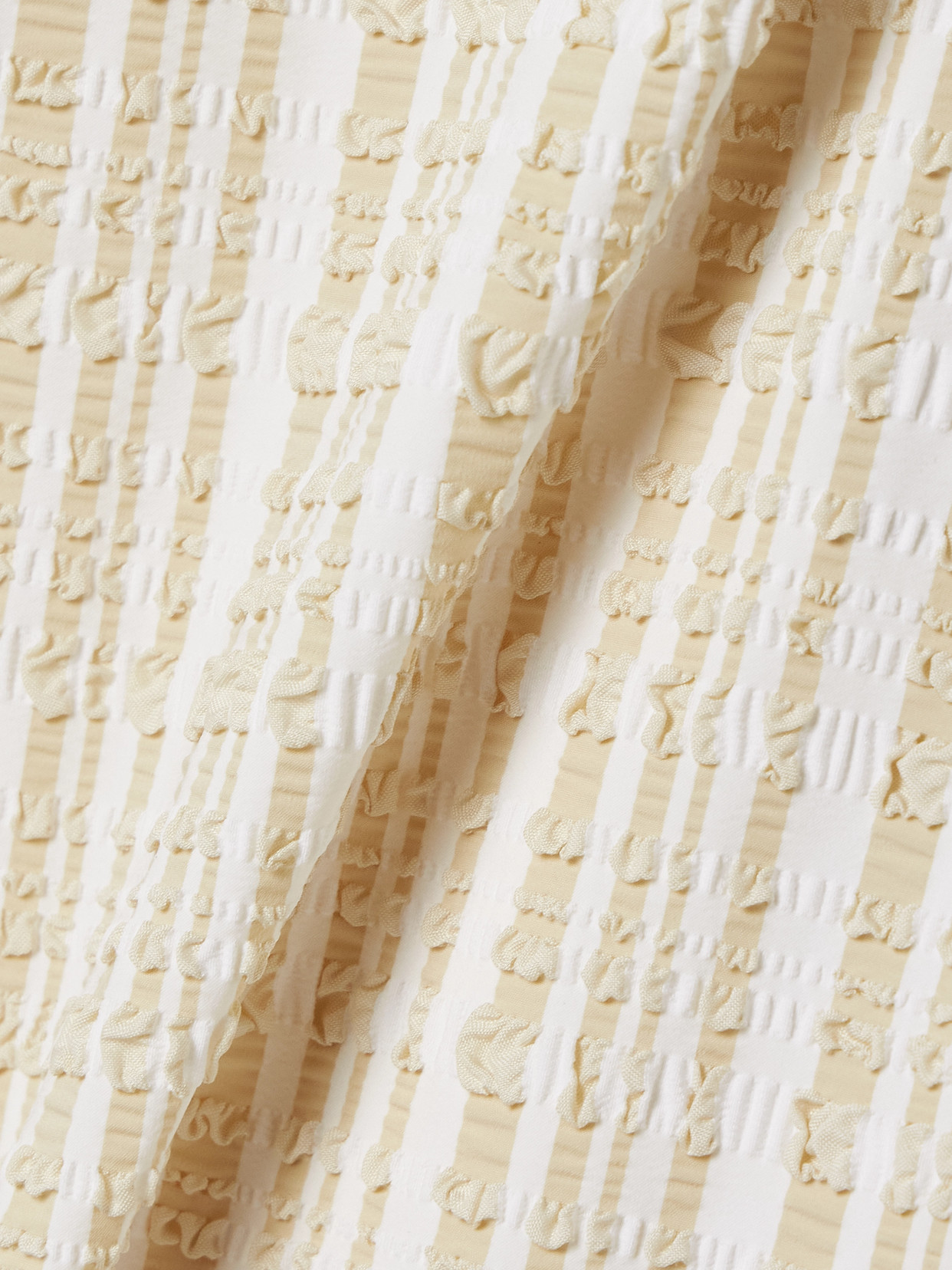 Lisa Marie Fernandez Polo Striped Seersucker Halterneck Swimsuit In Cream