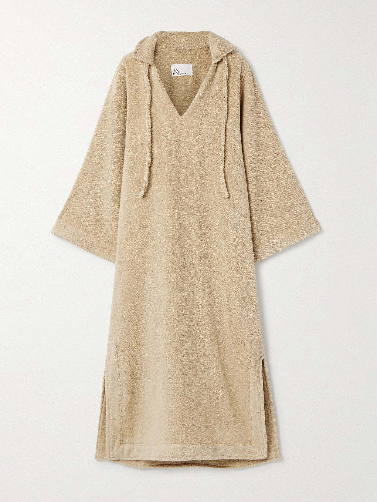 Lisa Marie Fernandez Cotton-terry Coverup In Neutral