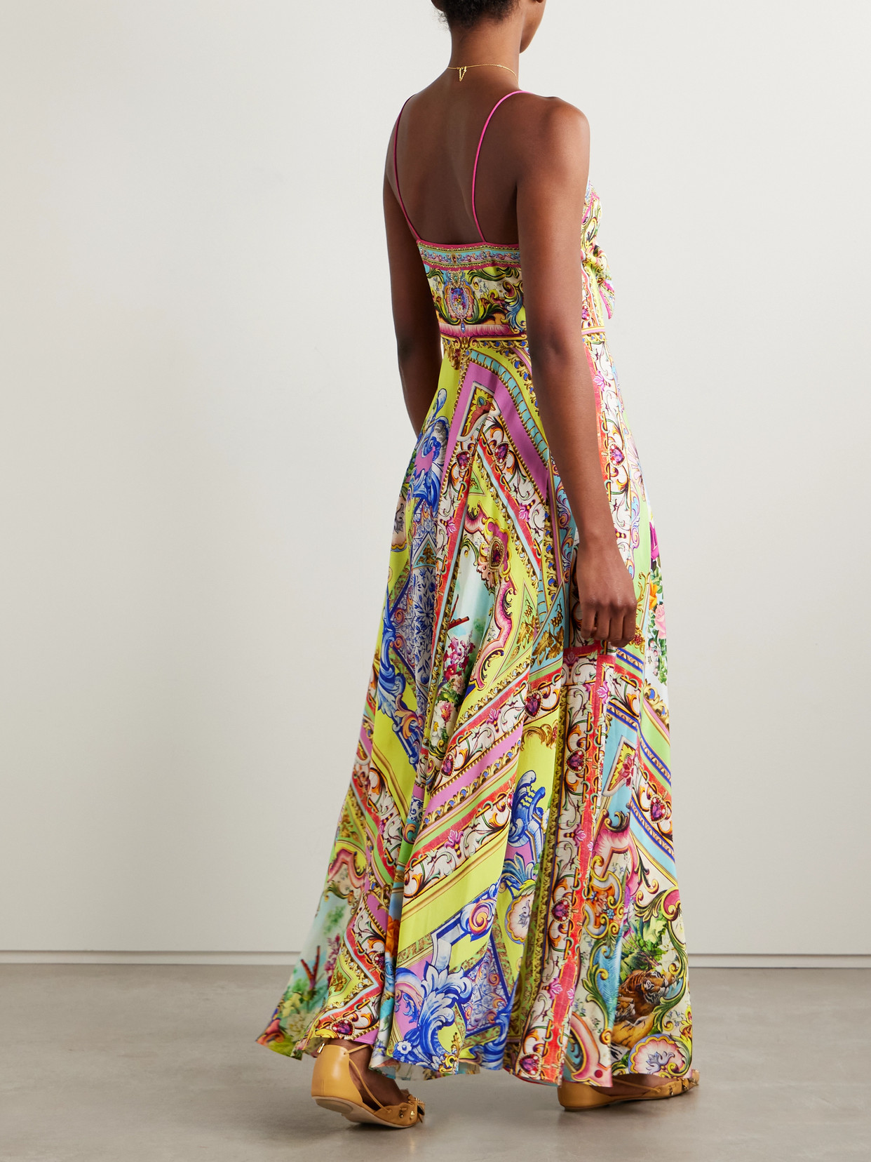 Camilla Crystal-embellished Printed Silk Crepe De Chine Maxi Dress In Multi