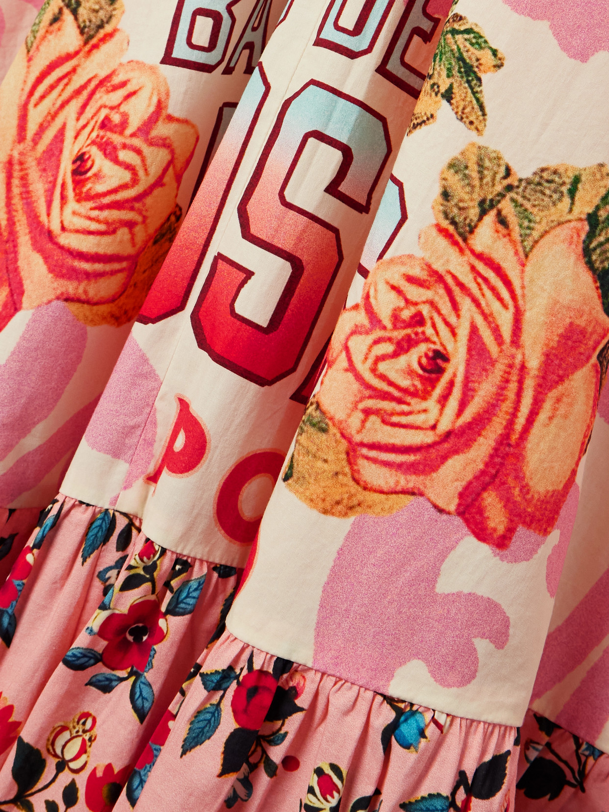 Camilla Belted Embellished Ruffled Printed Organic Cotton-poplin Maxi Dress In Pink