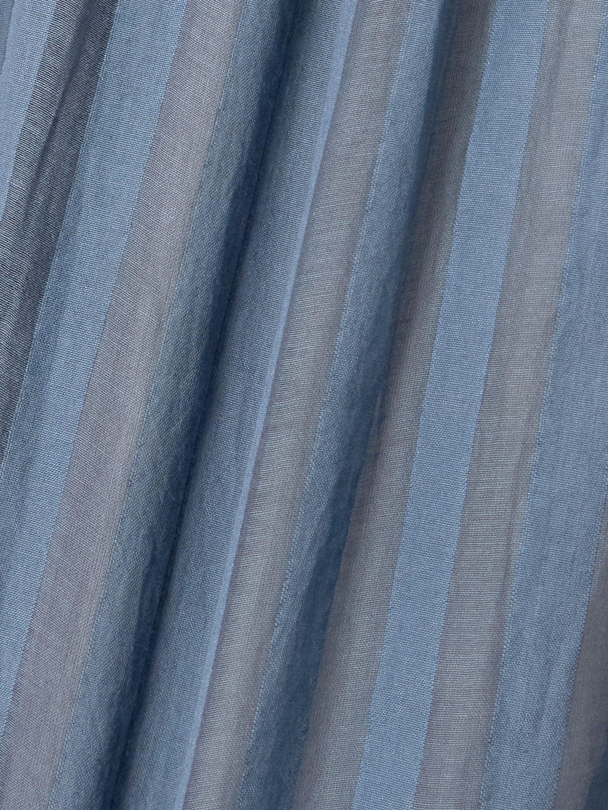 Thierry Colson Delphi Pintucked Striped Cotton And Silk-blend Maxi Skirt In Blue