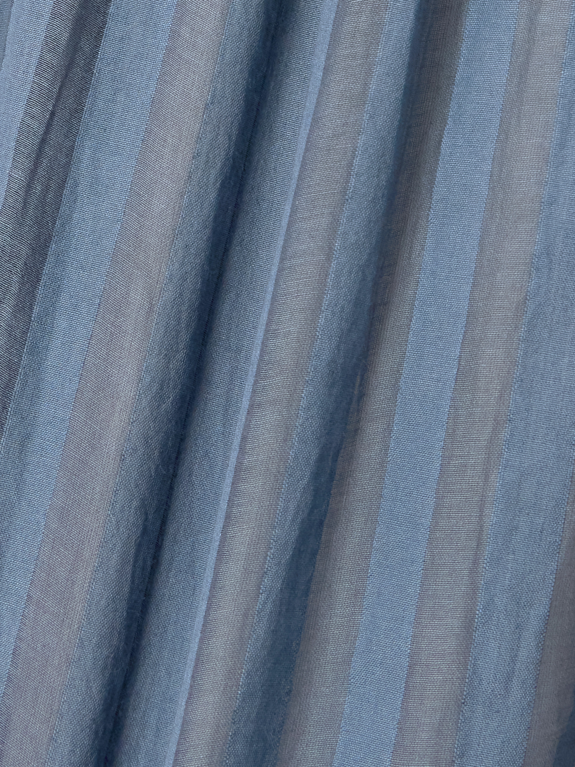 THIERRY COLSON - Delphi pintucked striped cotton and silk-blend