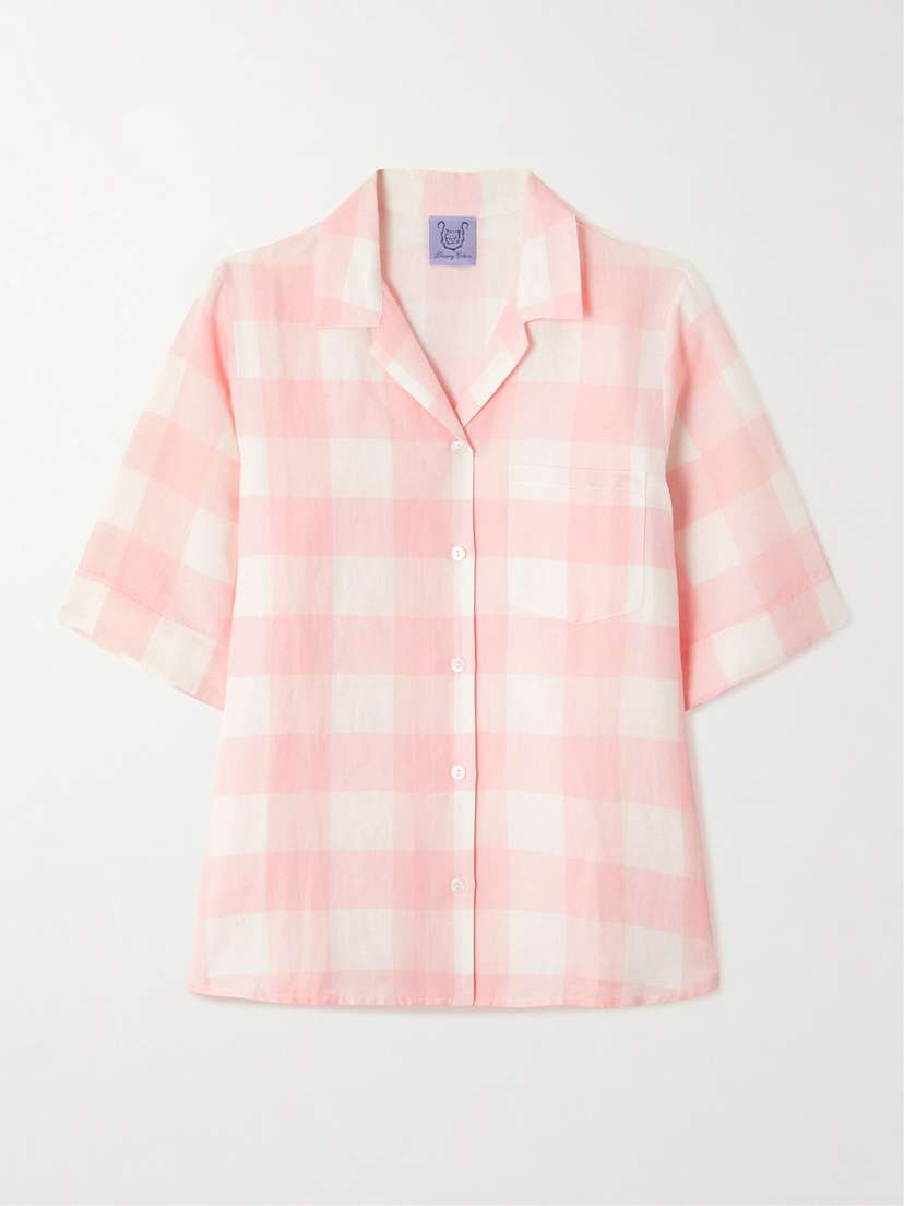 Thierry Colson Zouk Checked Linen And Cotton-blend Shirt